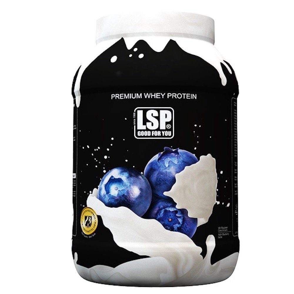 LSP Premium Сыворотка Eiweiß (1.800g) - Blueberry Protein Sport Shake Pulver, 1 er Packung, Dose à 1,00 St., Aus Weidenmilch hergestellt, mit BCAAs