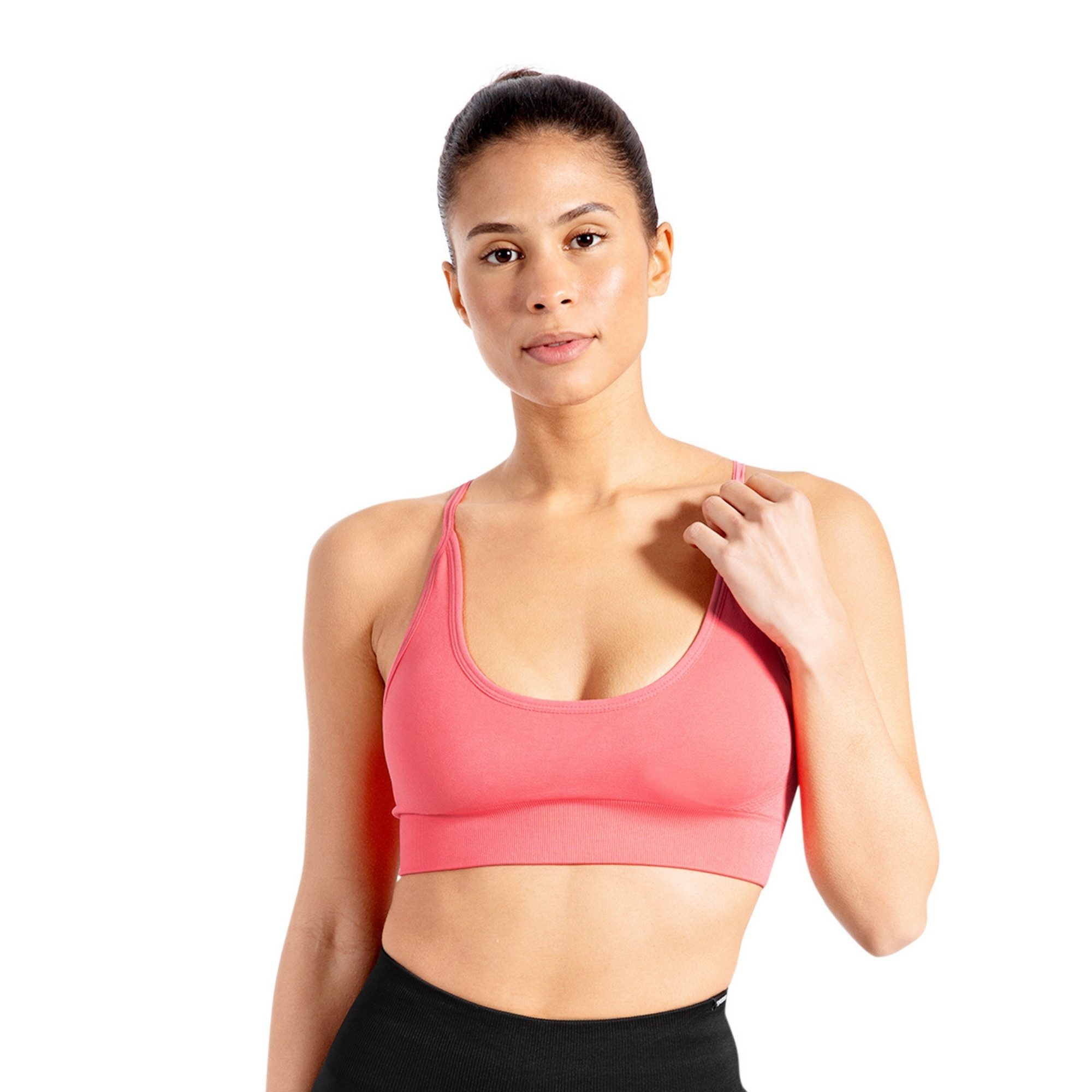 Smilodox Sport-BH Cetrina, Seamless Sport Bra eleganter Rückenausschnitt Fitness Push-Up BH V-Ausschnitt ohne Bügel Atmungsaktiv Bustier Yoga Alltag