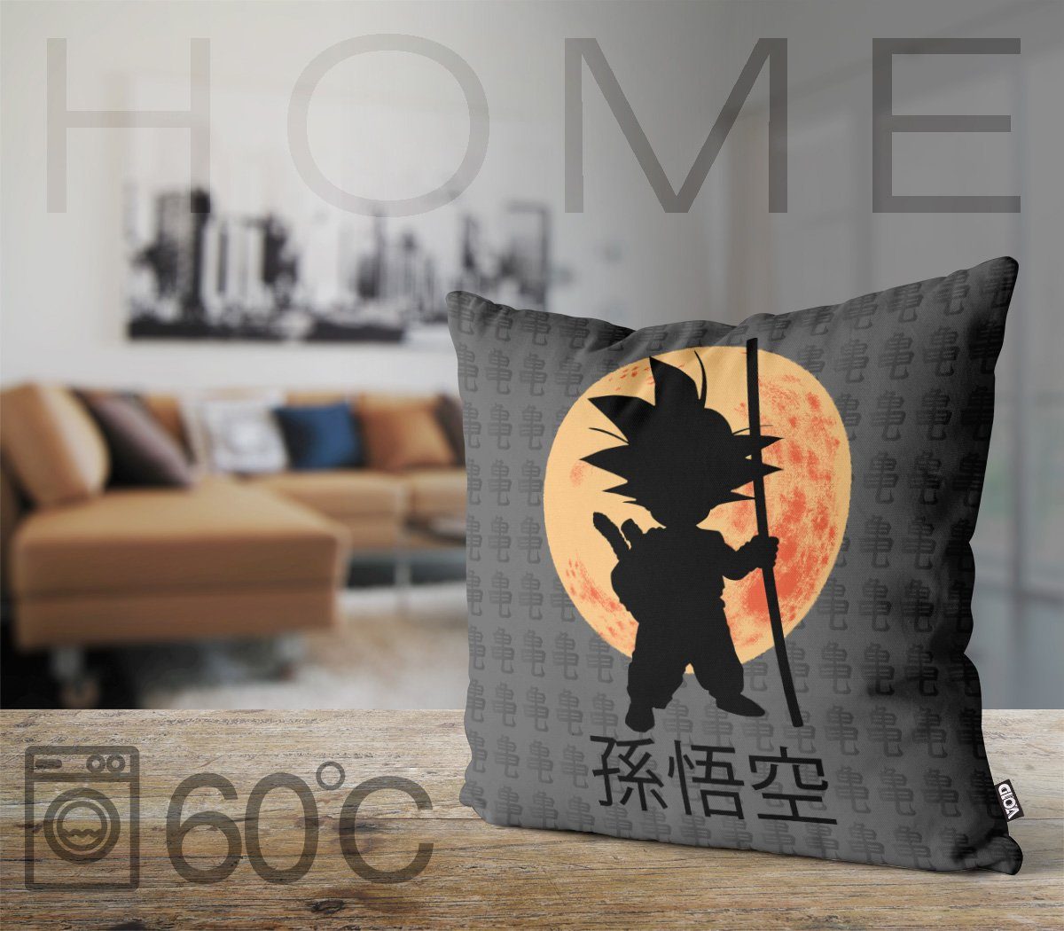 VOID Kissenbezug, Goku Dragon Outdoor Indoor ball balls son mond vegeta db