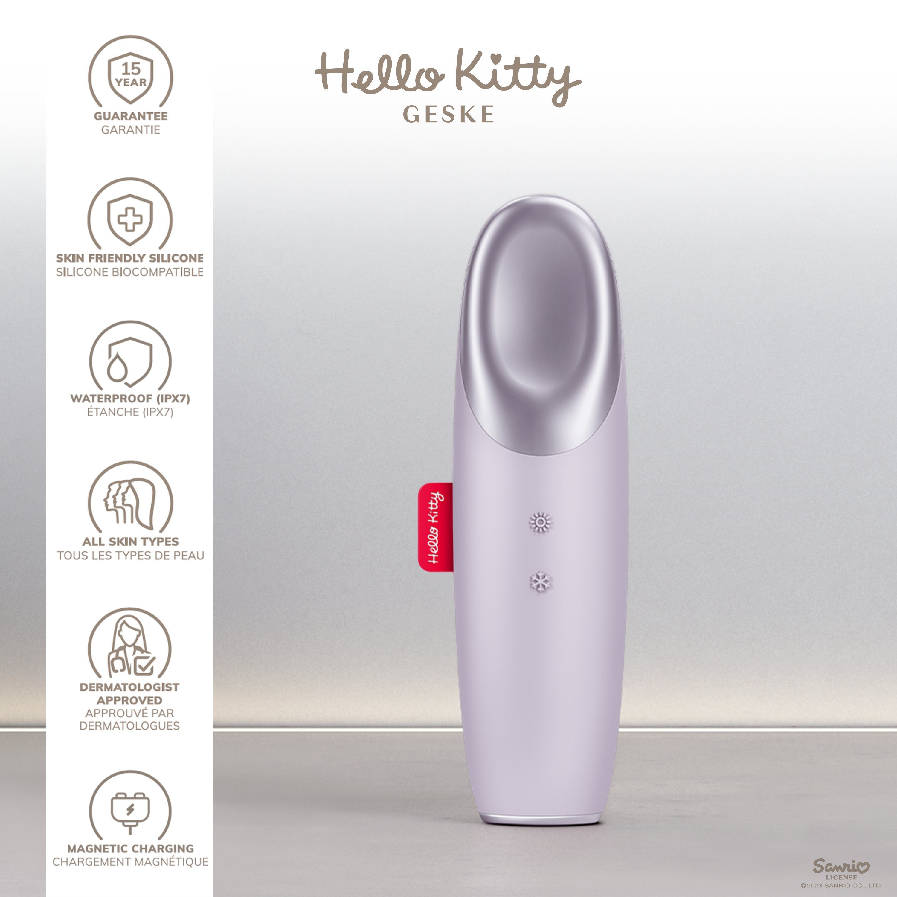 2-tlg., Purple erhältst Kitty personalisierte Energizer der 6 in Cool Gerät 1, Hello (SmartAppGuided Kitty Warm APP App Du GESKE SmartAppGuided™ & Augen-Roll-on kostenloser Hello deine Hautpflegeroutine. inkl. Eye Mit Device),
