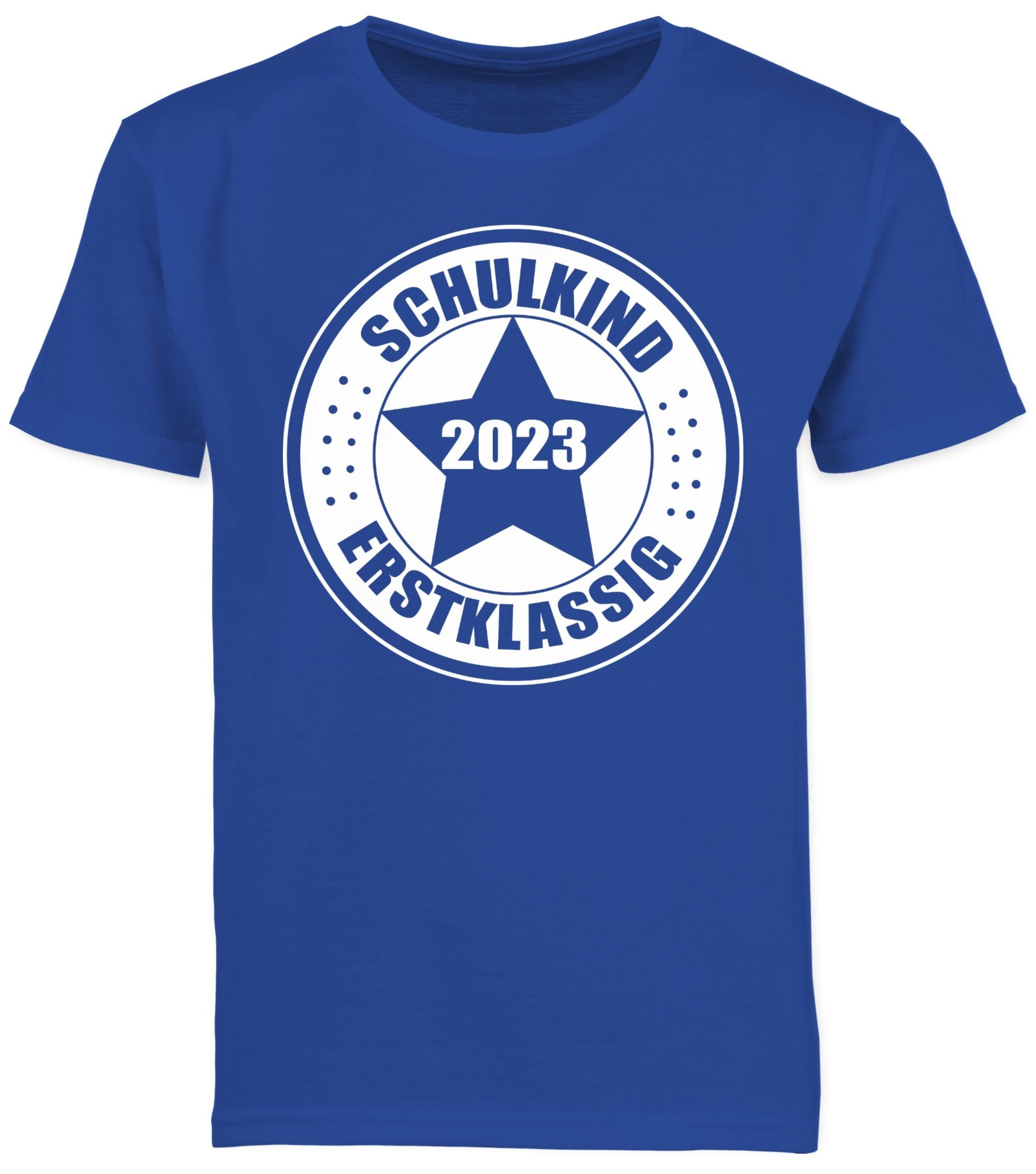 03 Geschenke - Shirtracer Junge T-Shirt Einschulung Royalblau Erstklassig Schulanfang 2023 Schulkind