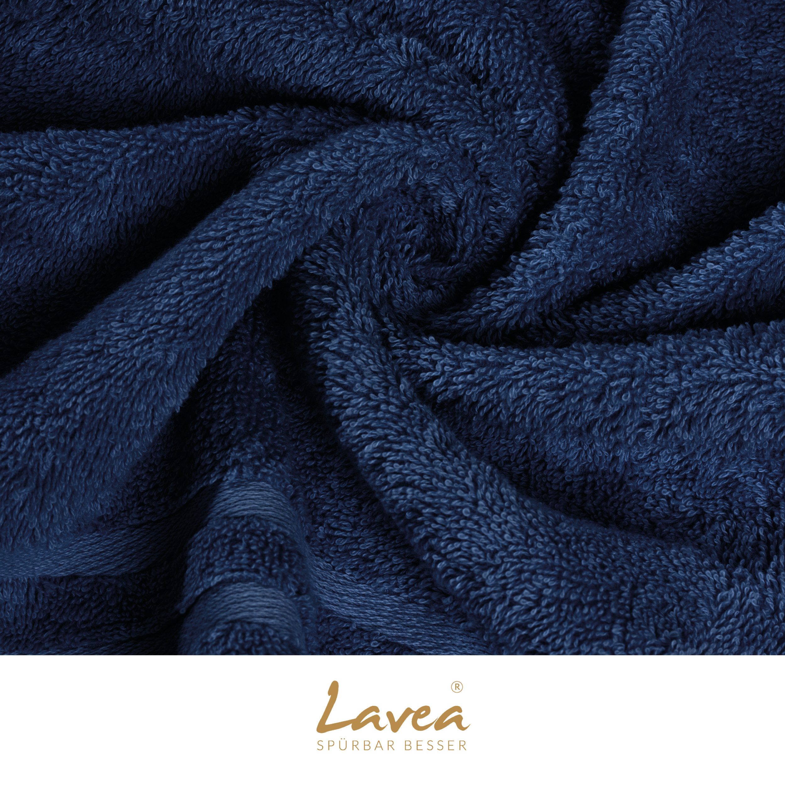 Lavea Duschtuch Elena Frottee Duschtücher Set 70x140 cm Handtücher, 100% Baumwolle (2er Set), Dusch-Handtuch, 500 g/m² Frottier, weich & saugstark, pflegeleicht – Bild 5 von 5