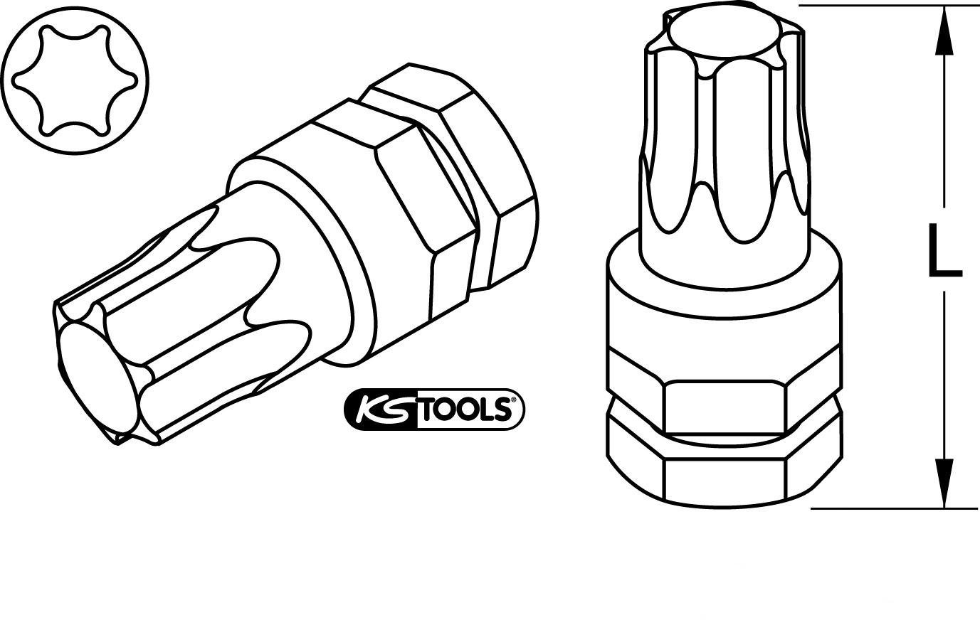 Thumbnail - KS Tools Bohrer- und Bitset Micro Bit Torx, T10