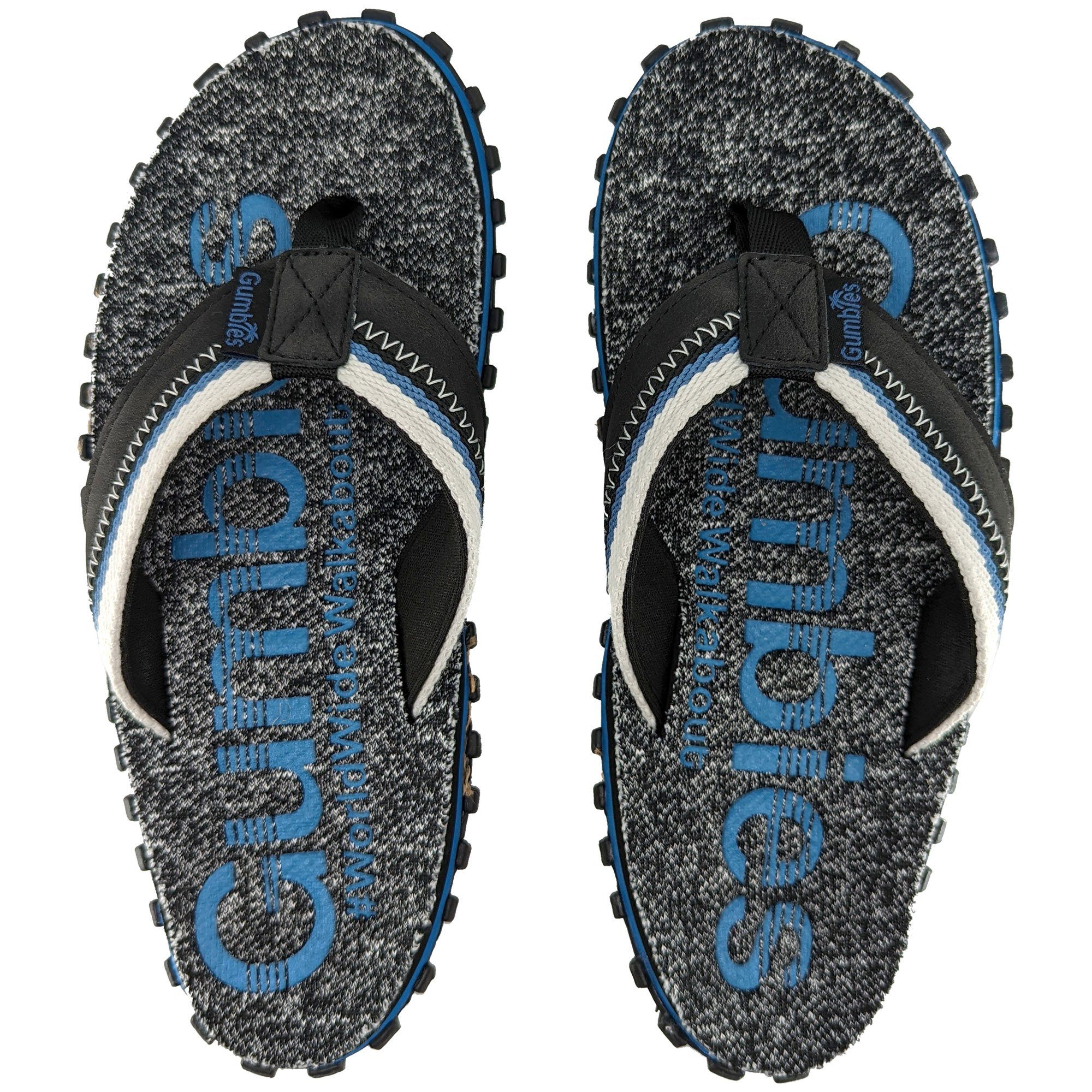 Gumbies Cairns Materialien aus Designs« »in recycelten T-Strap-Zehentrenner Navy farbenfrohen