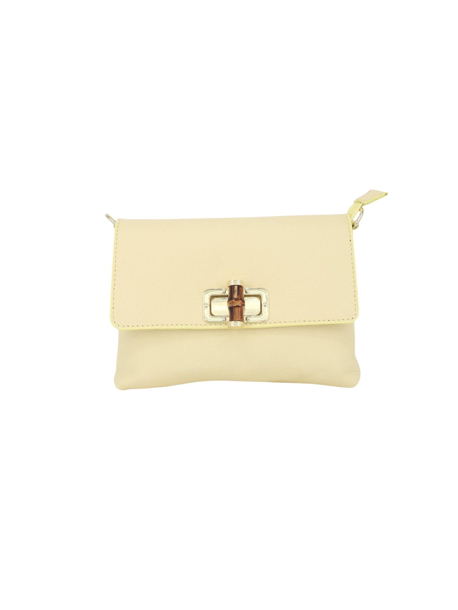 BRISE TASCHE Schultertasche Brise - Leder Kleine Umhängetasche mit Bambusverschluss, Verstellbarer Schulterriemen, Crossbody Tasche