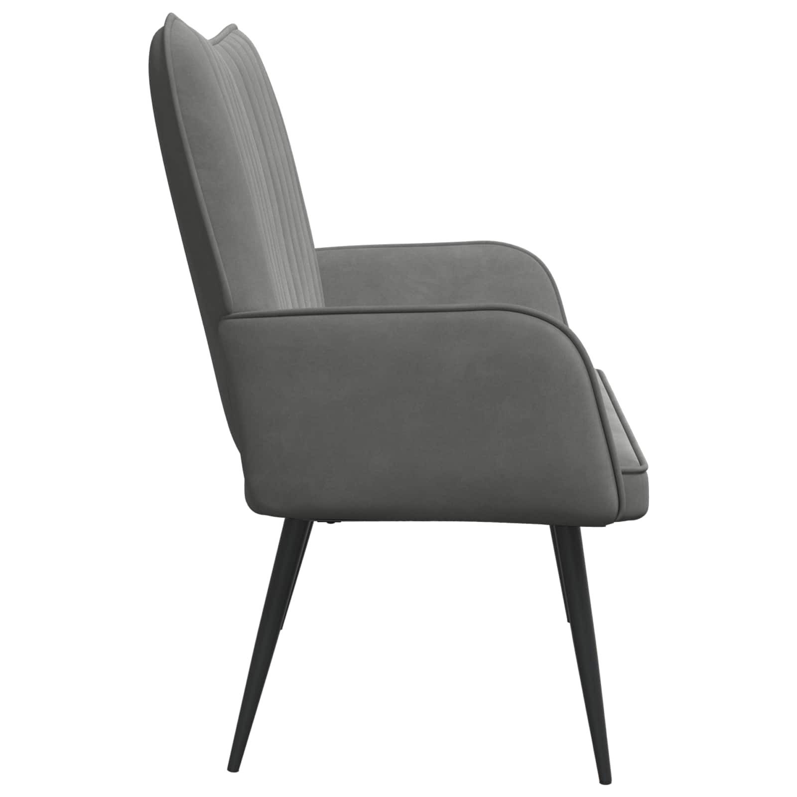 vidaXL Sofa 2-Sitzer Sofa Dunkelgrau 115 x 61 x 87 cm Samt, 1 Teile – Bild 5 von 5