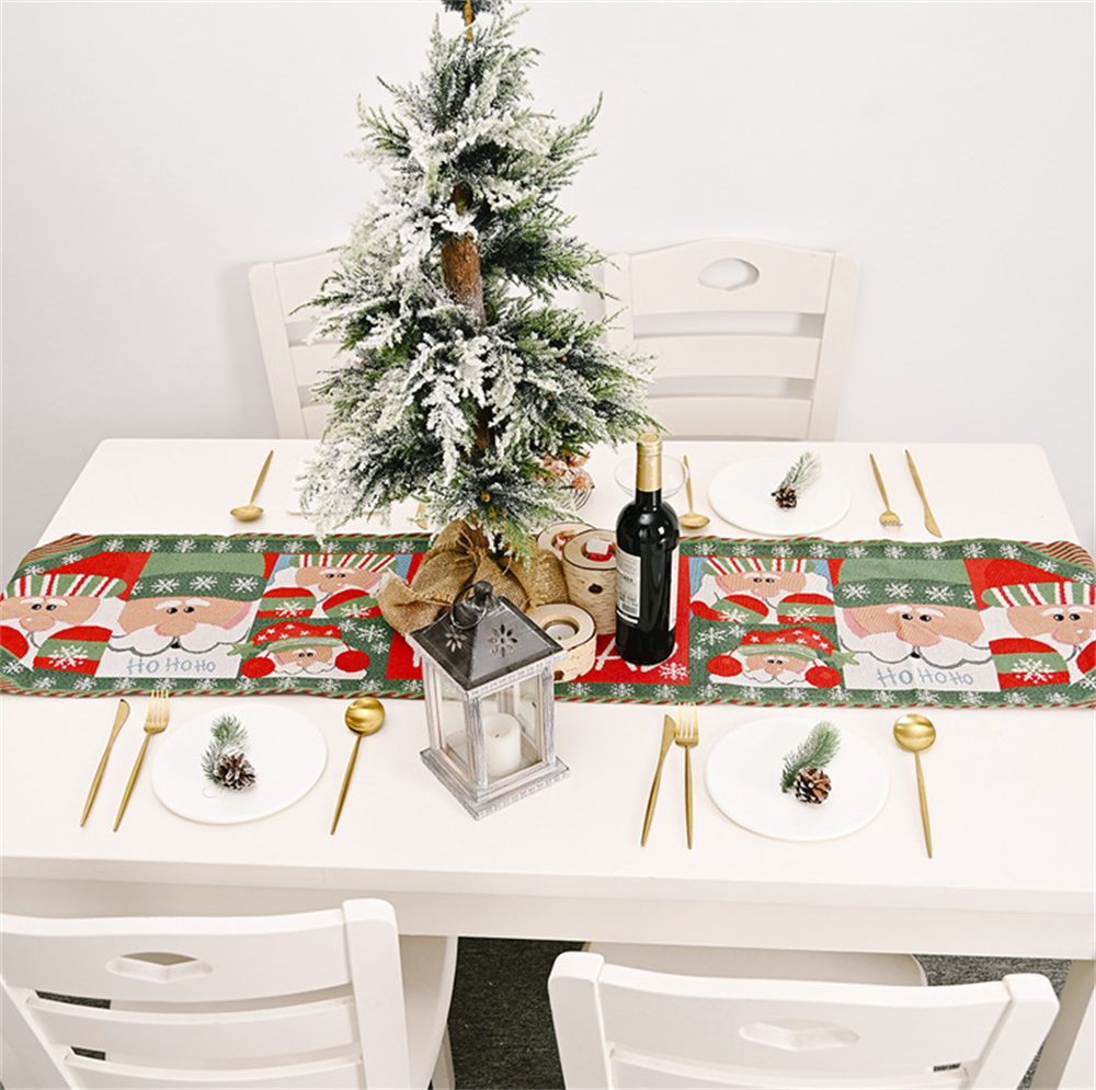 HALWEI Tischläufer Tischläufer Weihnachten Weihnachten Baum 35x180cm Tischdecke für Party