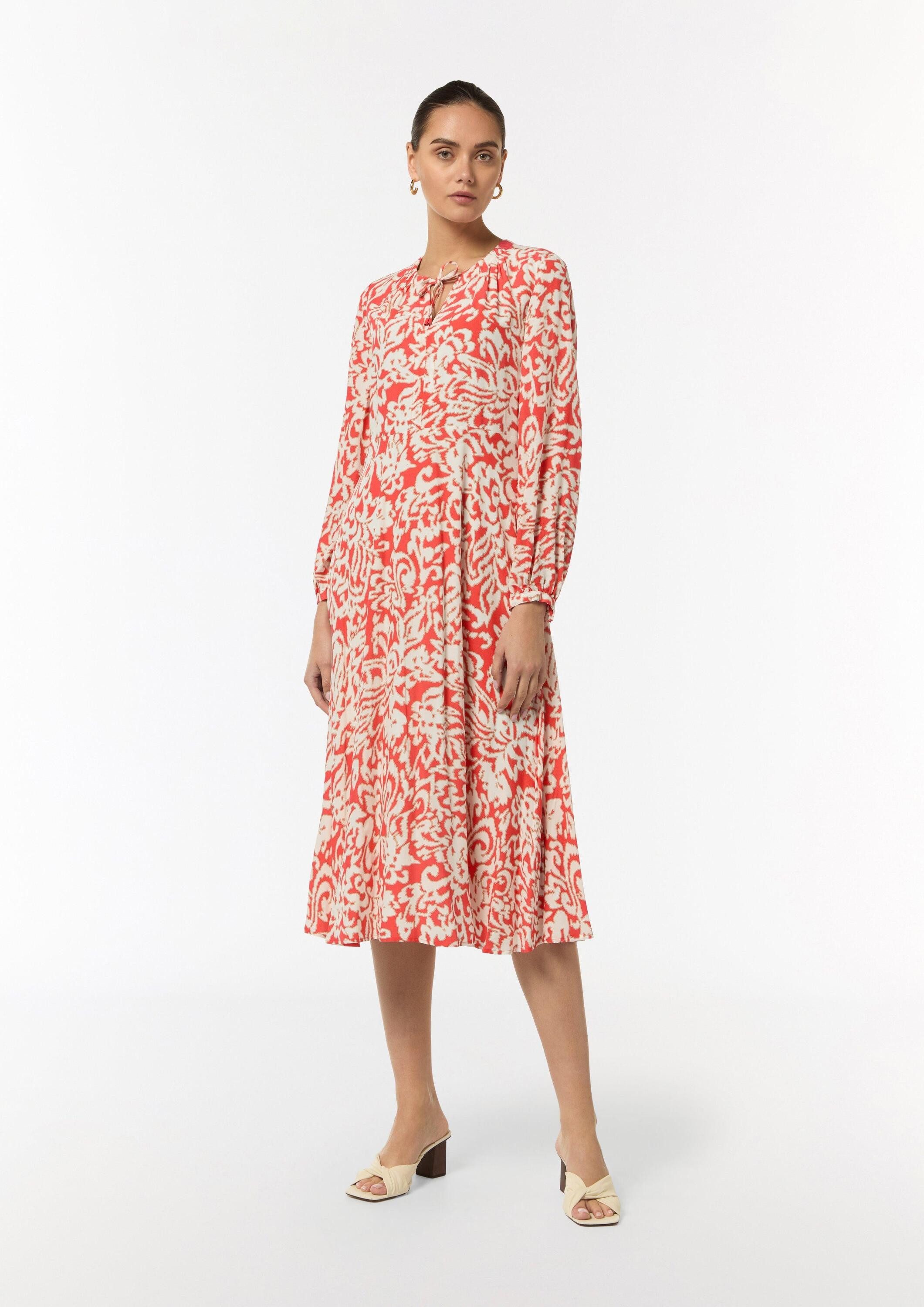 comma Midikleid Kleid Midikleid mit Crêpestruktur