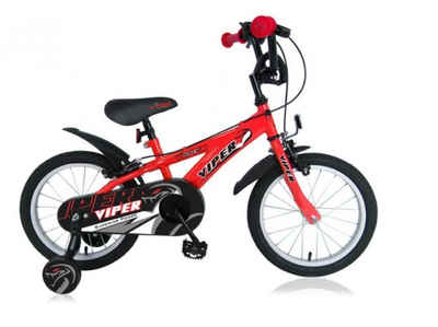 T&Y Trade Kinderfahrrad 18 Zoll Fahrrad Kinder Jungen Mädchen Kinderfahrrad Rad Bike VIPER ROT, Stützräder