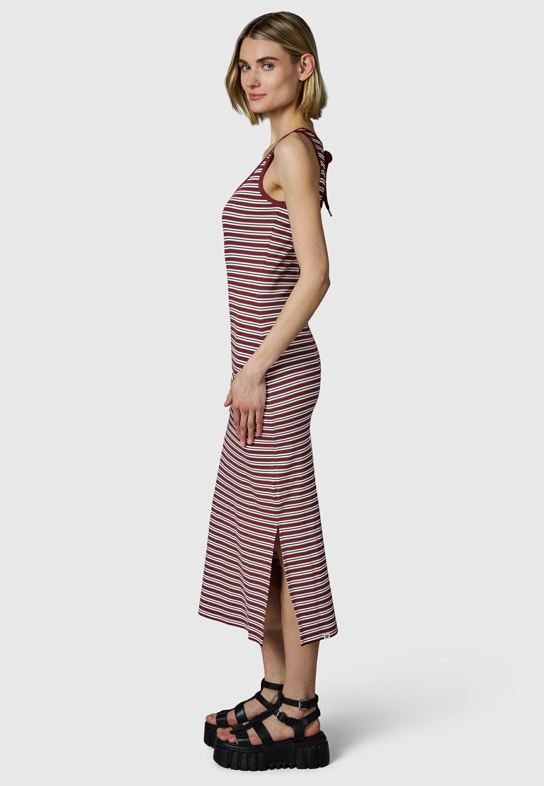Ragwear Shirtkleid Montyca Stripes YOUMODO Sommerkleid mit Schlüssellochausschnitt