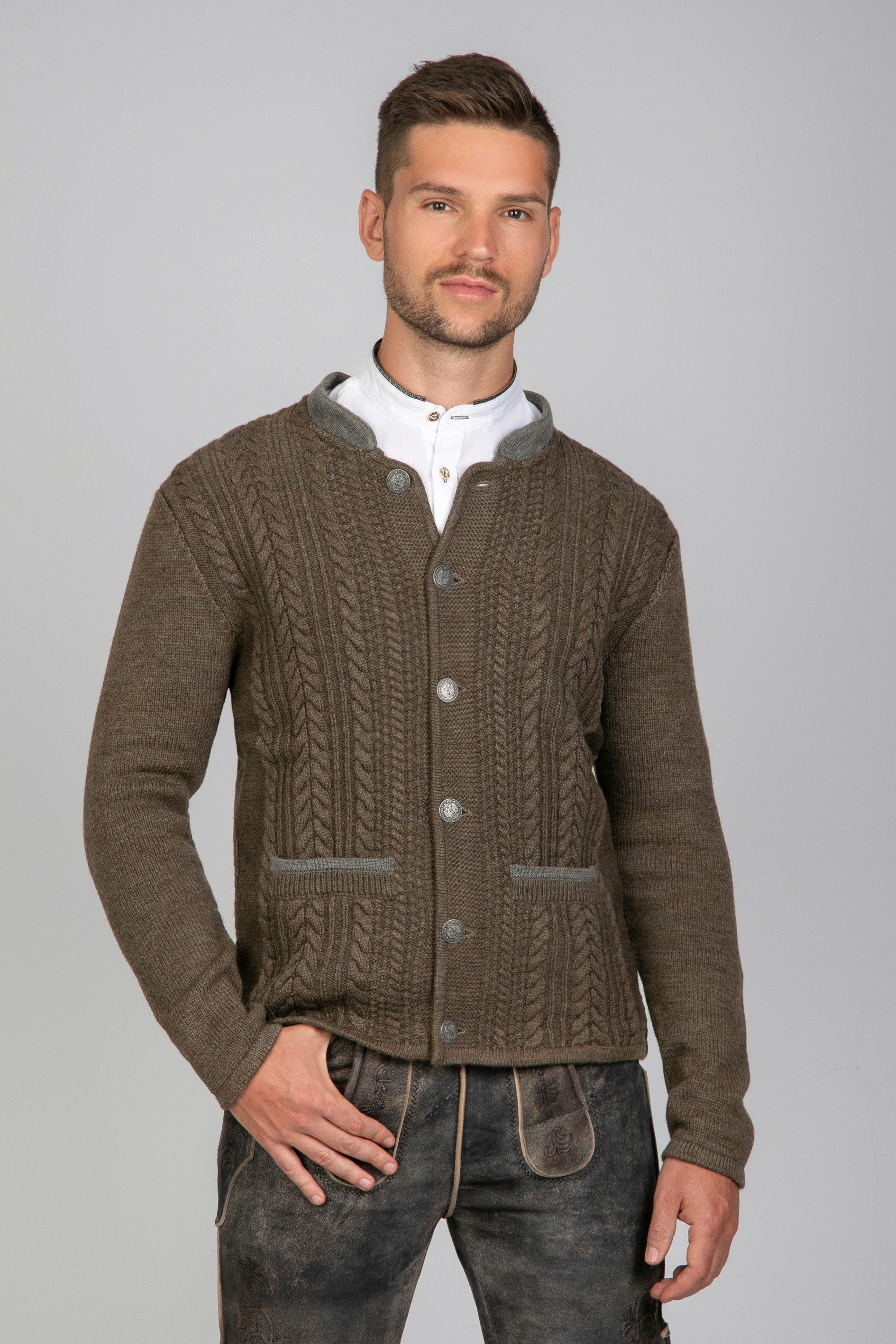 Edelnice Trachtenstrickjacke Jakob Tabak