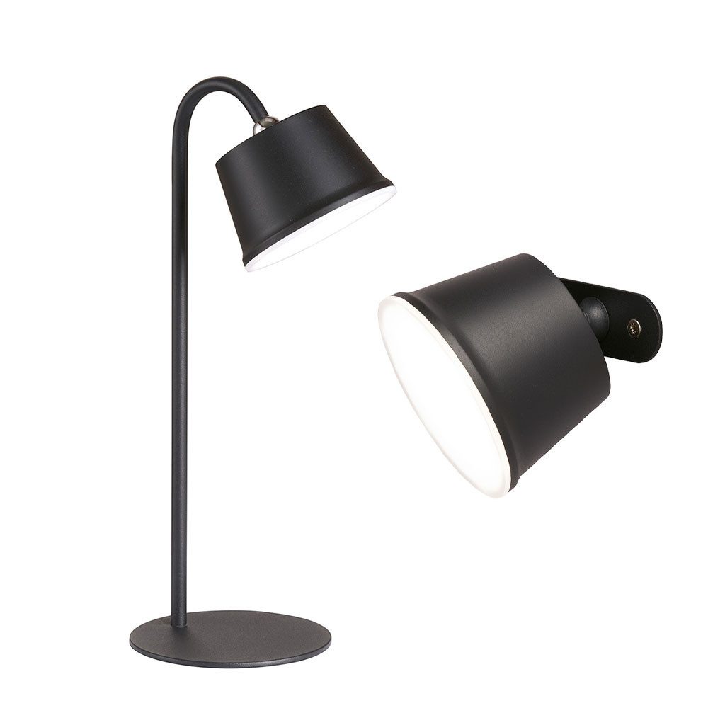 FISCHER & HONSEL LED Außen-Tischleuchte, LED-Leuchtmittel fest verbaut, Warmweiß, 3in1 Tischleuchte Akku Außen Wandlampe Magnethalterung