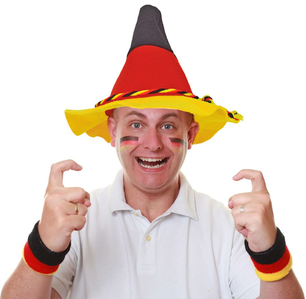 Funny Fashion Kostüm Deutschland Fan Artikel 'Seppl Hut', Schwarz Rot