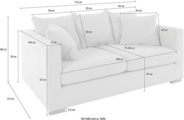 Guido Maria Kretschmer Home&Living 2-Sitzer Arles, extra tiefe Sitzfläche, in diversen Stoffqualitäten