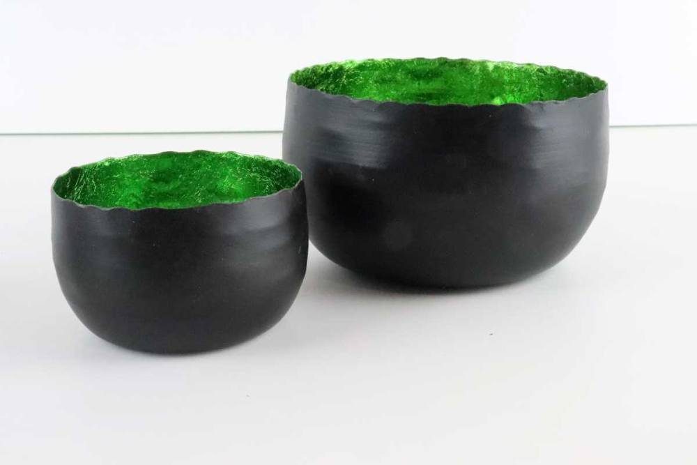 Hirsch Terracotta Teelichthalter Teelichthalter aus Metall stabil und stimmungsvoll (2er Set, 2er-Set), handgefertigt dunkelgrün