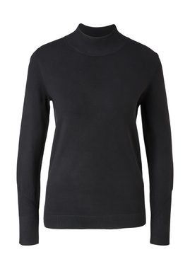 s.Oliver BLACK LABEL Strickpullover Turtleneck mit Rippdetails Rippblende