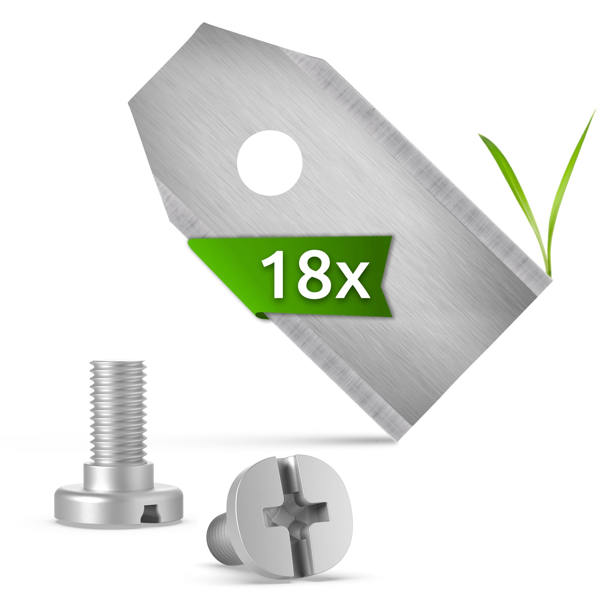 ECENCE Mährobotermesser 18x Ersatz-Messer Ersatz-Klingen für Husqvarna (18-St)