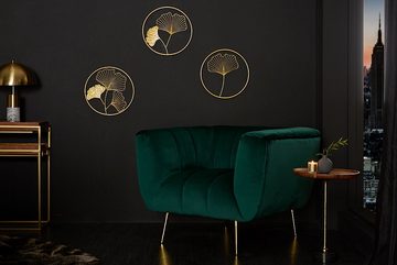 riess-ambiente Wanddekoobjekt GINKGO 40cm gold (Set, 3 St), Metall · Wohnzimmer · Asiatisch · Schlafzimmer