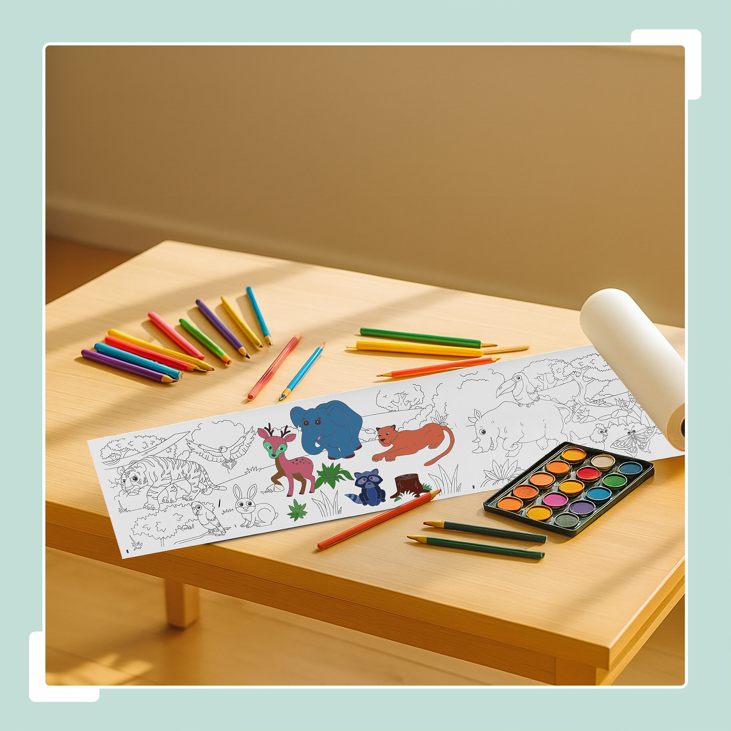 relaxdays Malvorlage Ausmaltischdecken für Kinder 2er günstig online kaufen