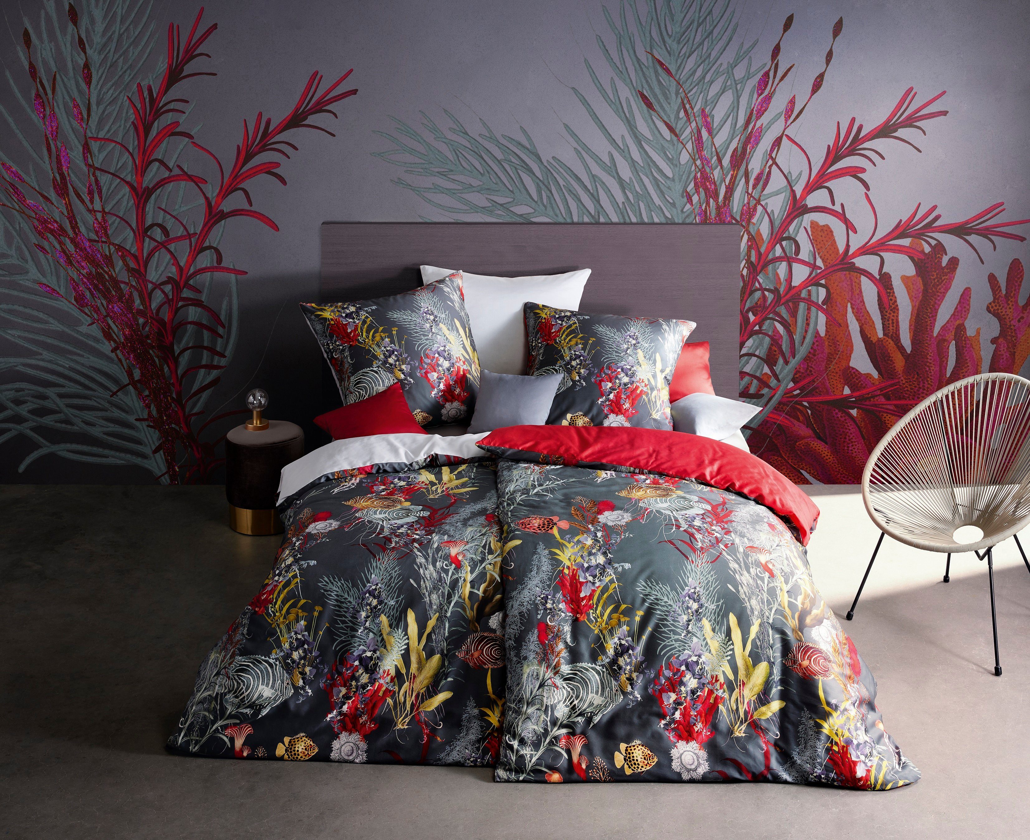 Bettwäsche Fleuresse Mako-Satin Bettwäsche 135x200 Fische Korallen Meer Sea Wende, fleuresse, Mako-Satin, 2 teilig