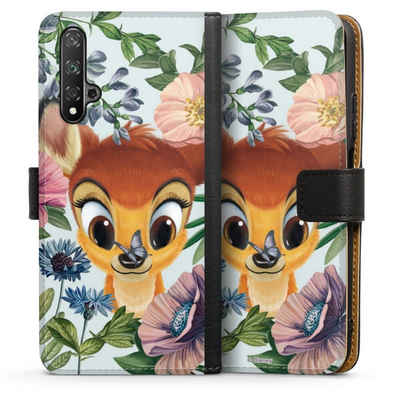DeinDesign Handyhülle Disney Blumen Bambi Bloomy Bambi, Huawei Nova 5T Hülle Handy Flip Case Wallet Cover Handytasche Leder