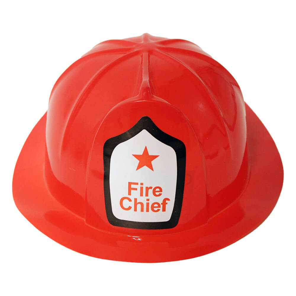 LG-Imports Spielzeug-Helm Feuerwehrhelm für Kinder – ca. 26 cm – Mit "Fire Chief"-Aufkleber, (6-tlg)