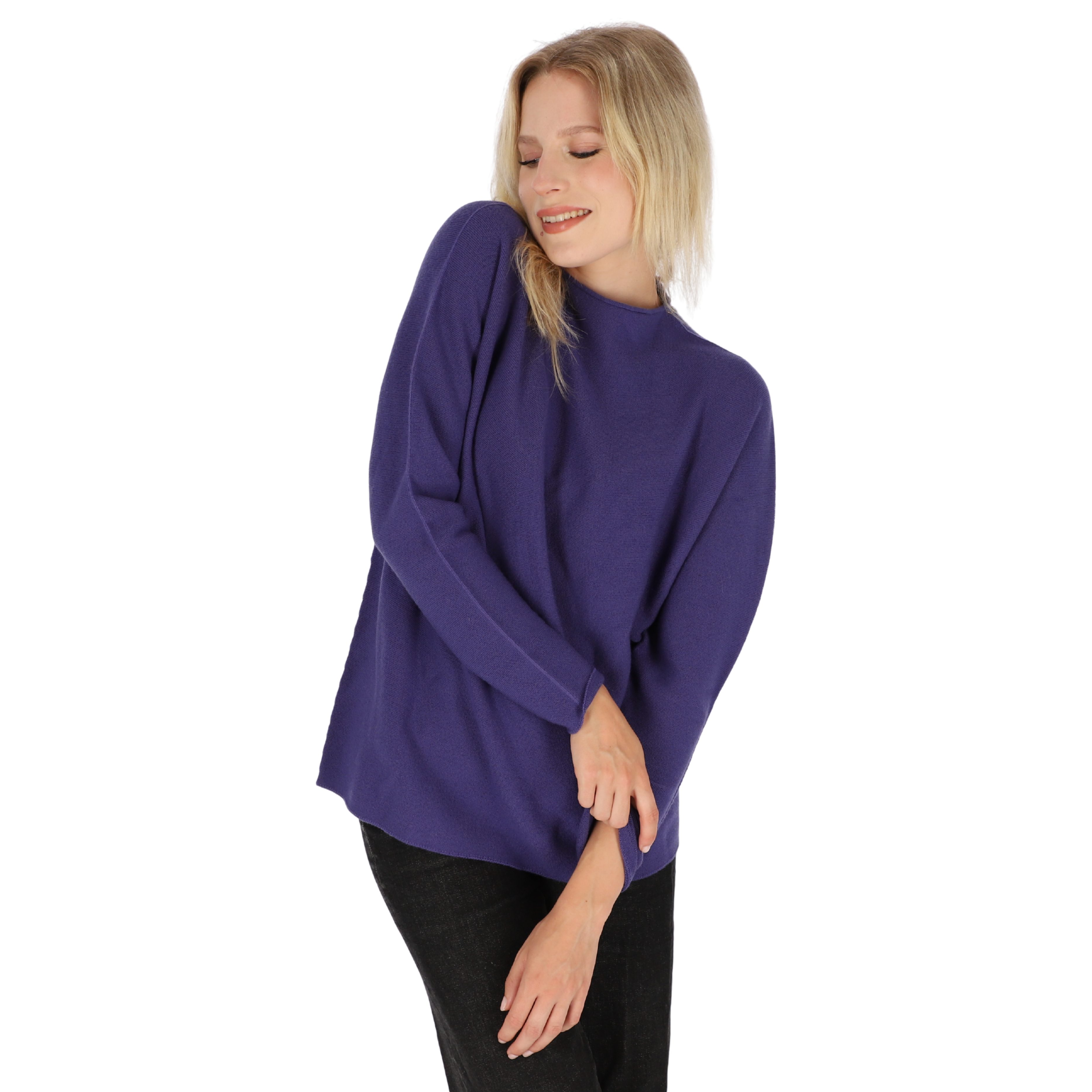 halsüberkopf Accessoires Strickpullover Strickpullover mit Stehkragen günstig online kaufen