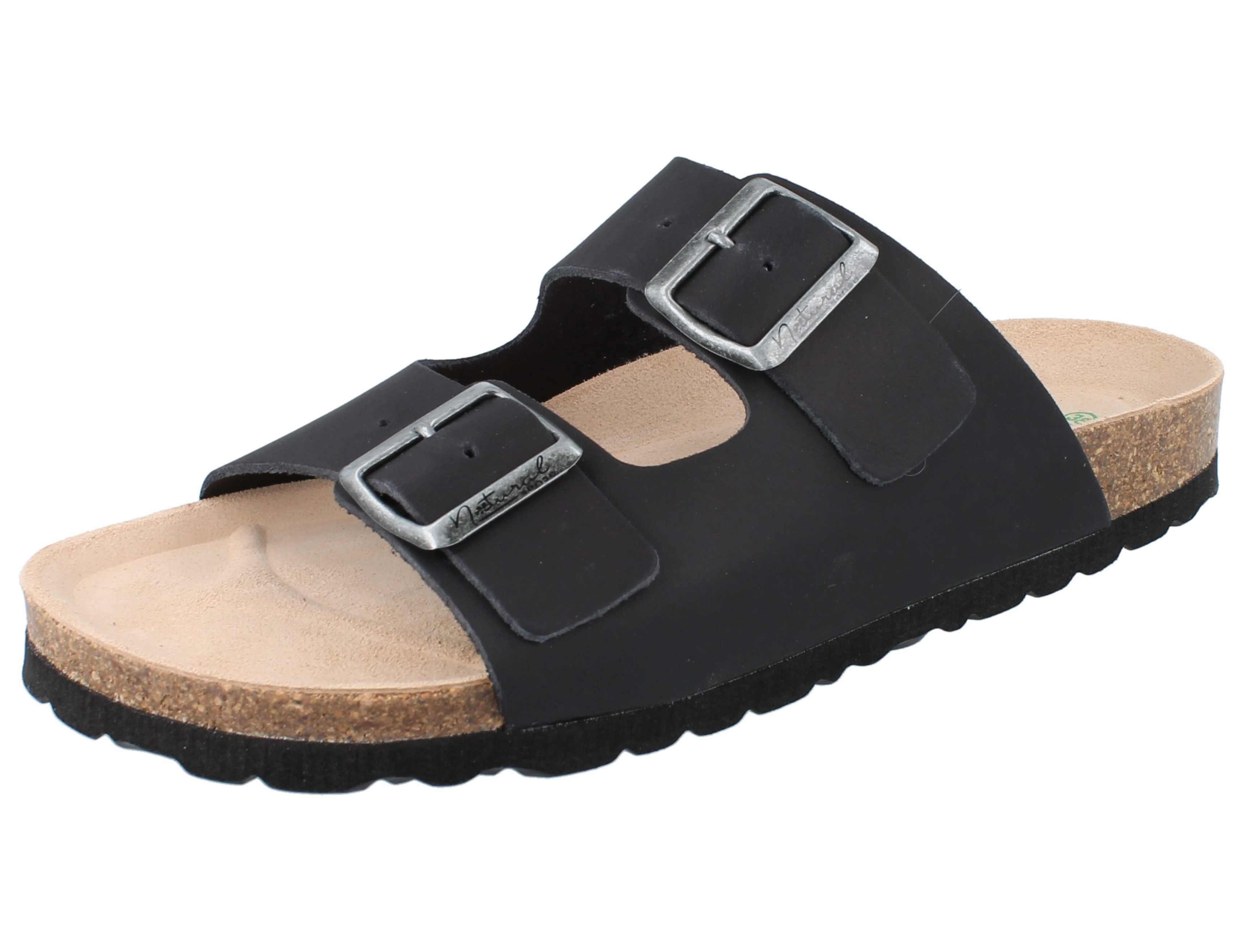natural Sense NATURAL SENSE Damen Pantolette dunkelblau Glattleder - Größe: 37 Pantolette
