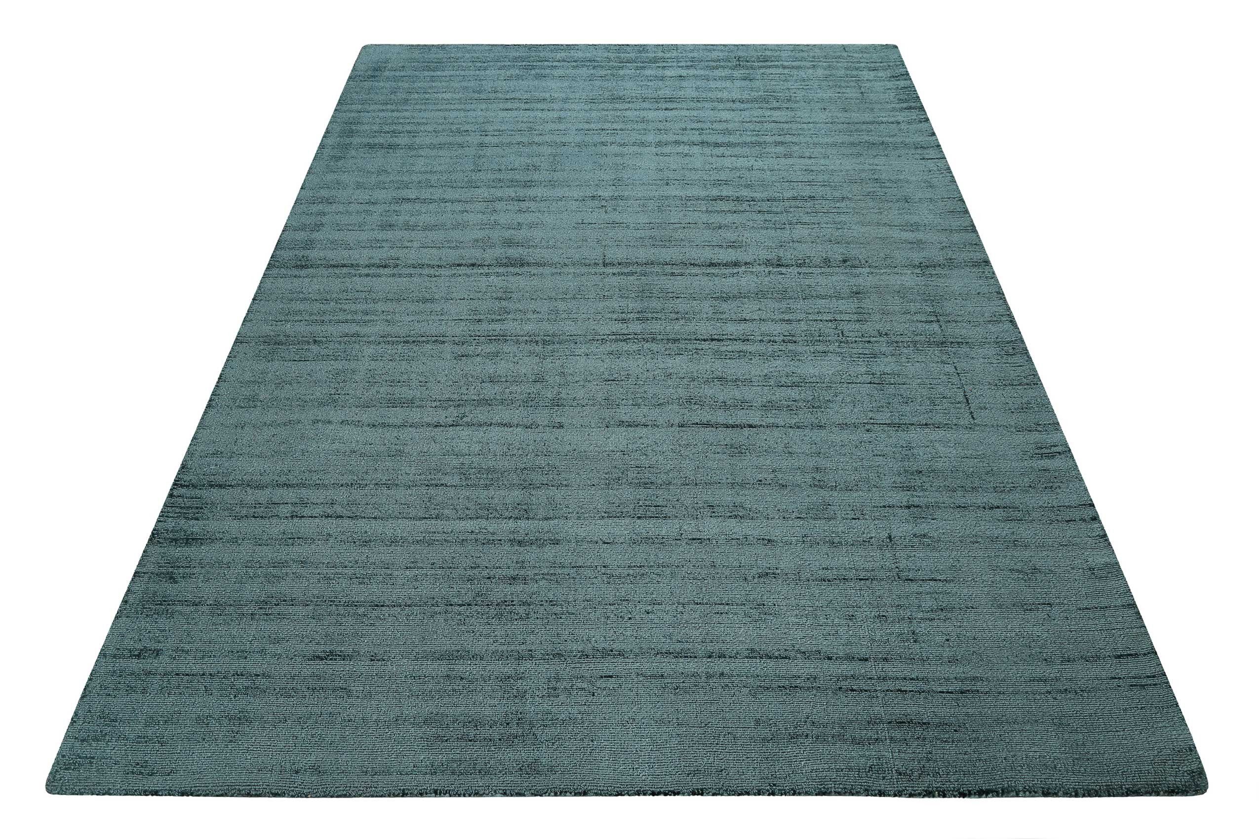 Teppich Gil, Esprit, rechteckig, Höhe: 8 mm, handgewebt, seidig glänzend, schimmernde Farbbrillianz, Melangeeffekt petrol türkis