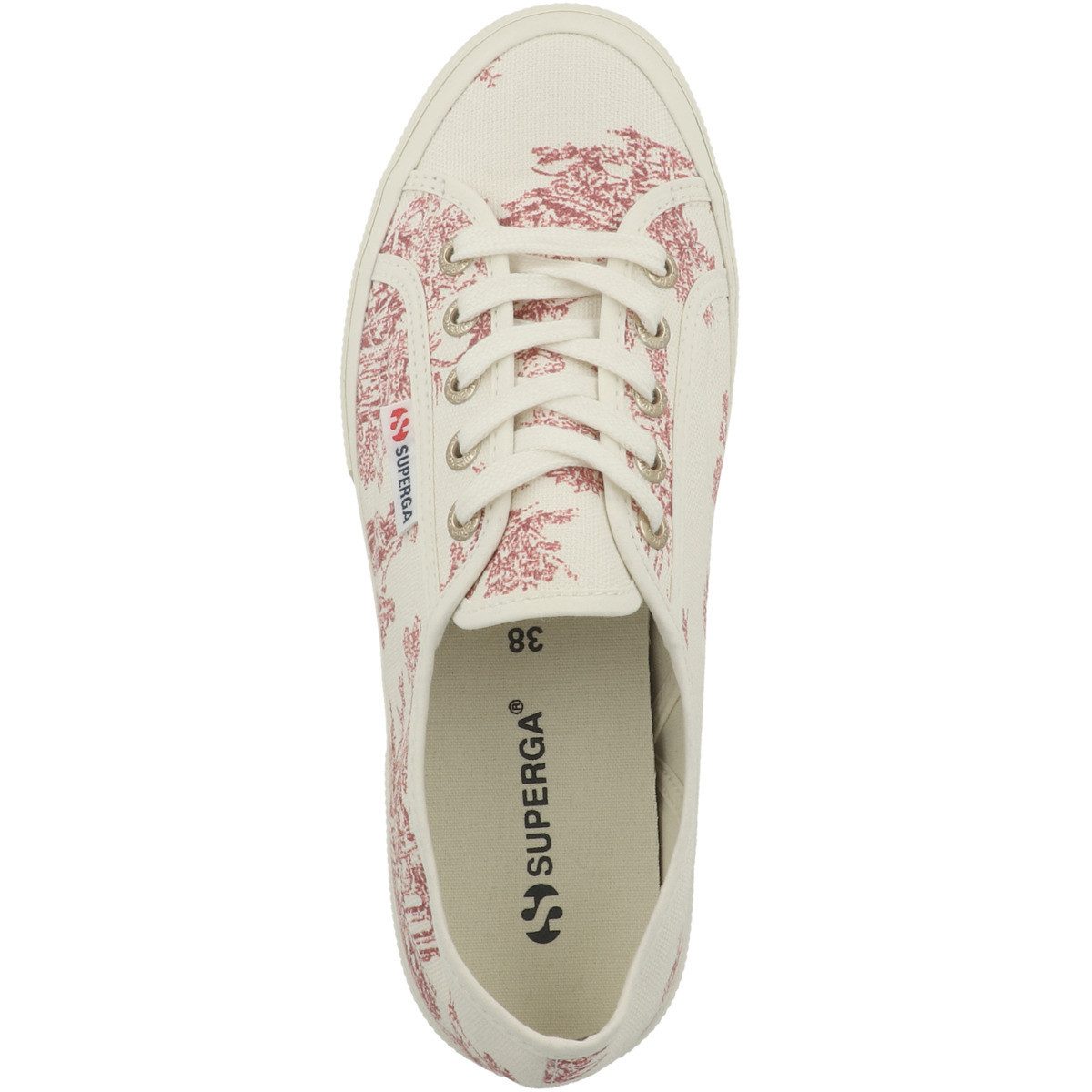 Superga 2750 Toile De Jouy Damen Sneaker Turnschuhe, Sportschuhe, Freizeitschuhe, Halbschuhe, Schnürschuhe