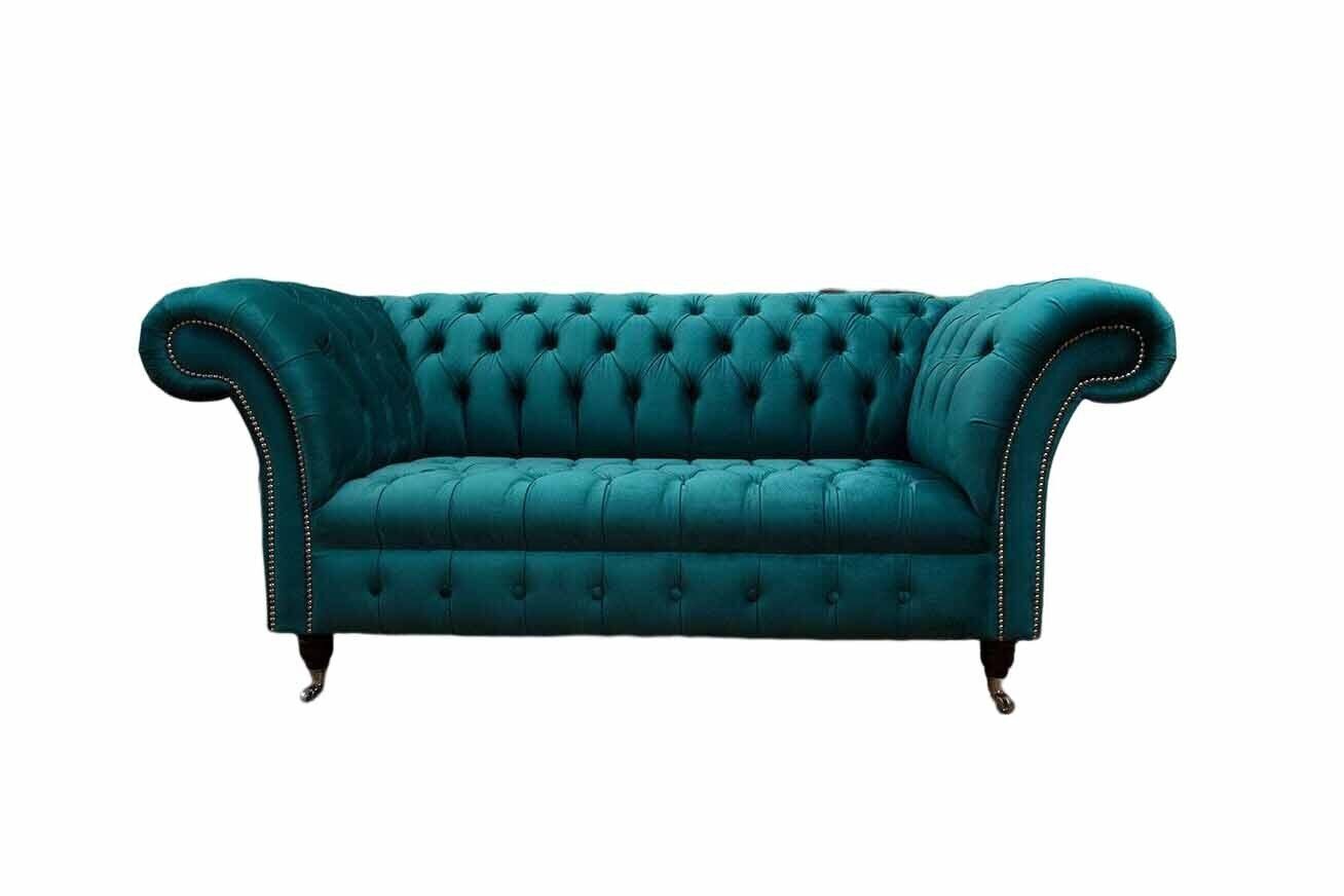 JVmoebel Sofa Sofa 2 Sitzer Design Sofas Polster Couchen Textil Chesterfield Sitz, Made In Europe