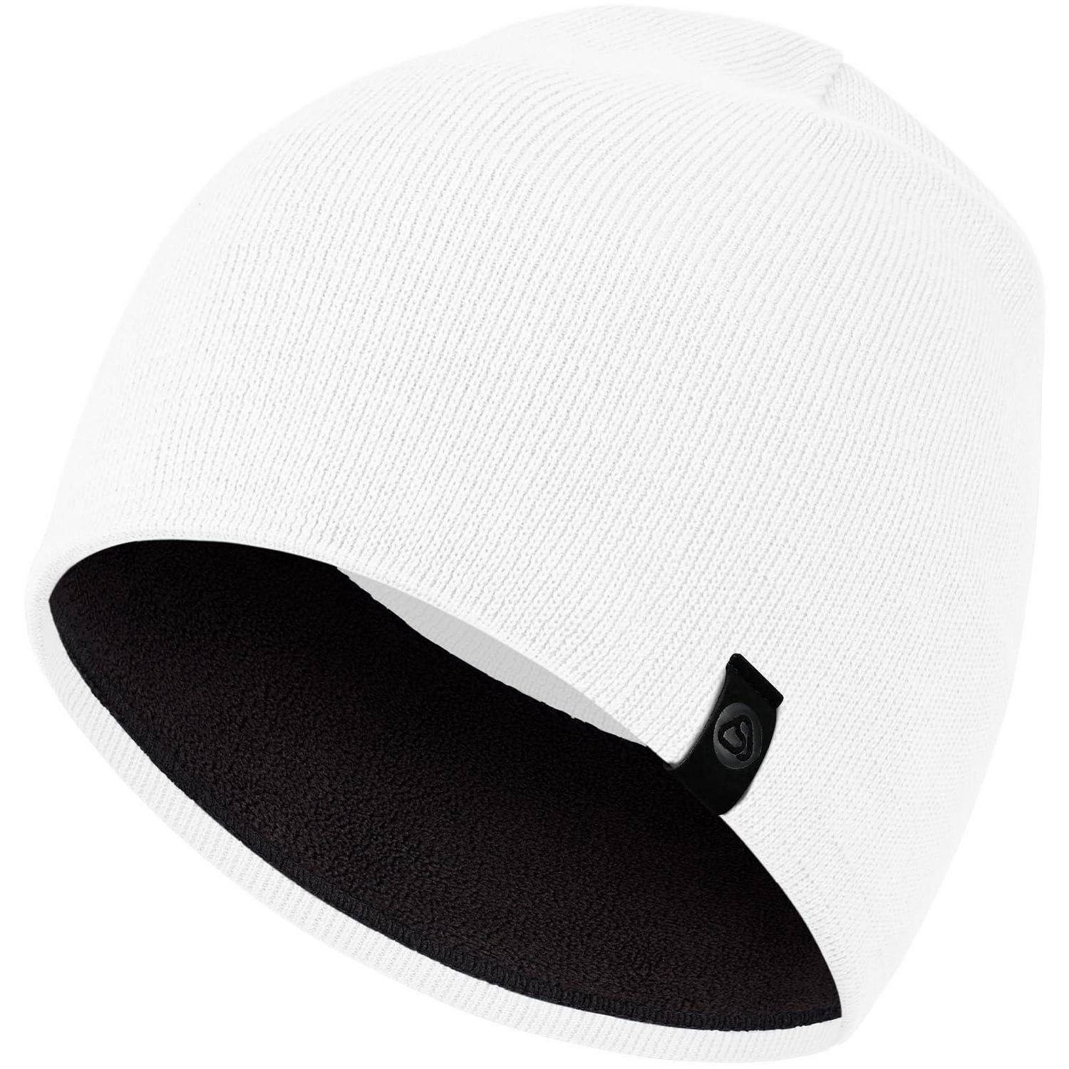 LuxusKollektion Strickmütze Strickmütze Baumwolle Herren Damen Weiß (1-St)