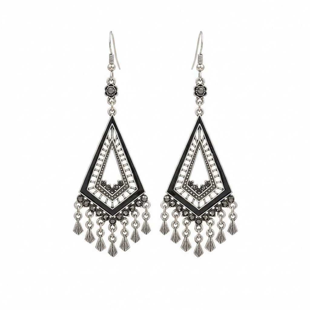 The Beauty House Ohrring-Set Boho Schmuck Ohrringe Damen – Vintage Ethno Edelstein Ohrhänger
