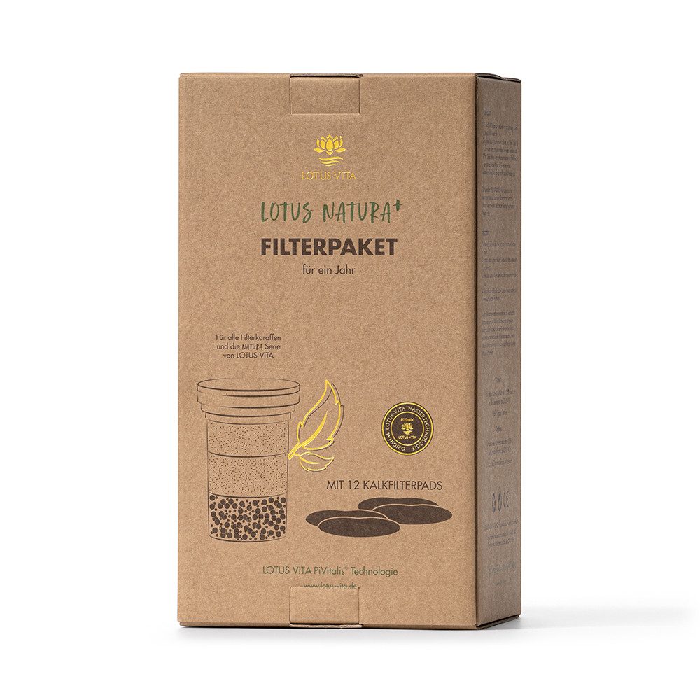 Lotus Vita Wasserfilter Filterkartuschen Jahrespaket für Filterkannen Natura Plus