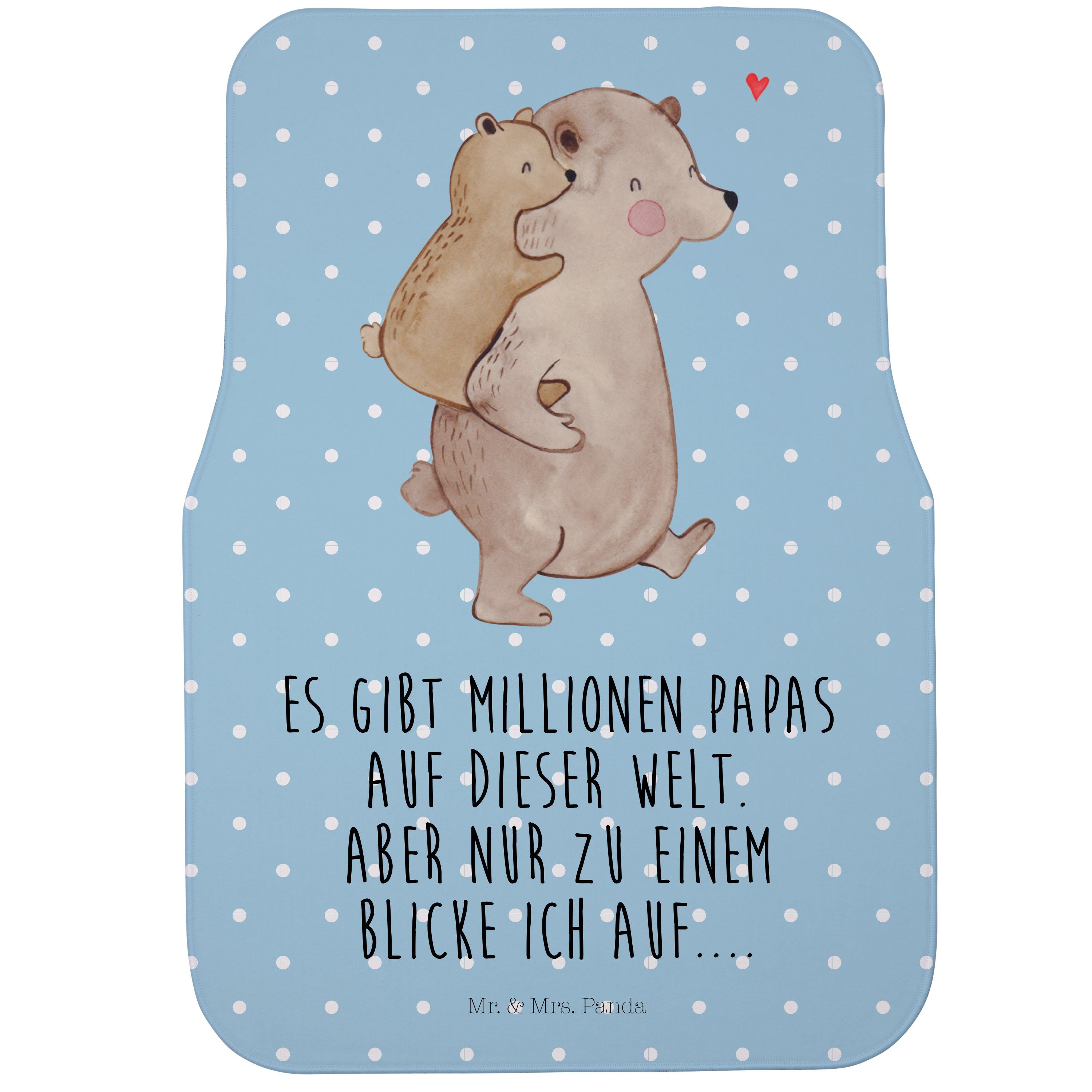 Fußmatte Papa Bär Blau Pastell Geschenk, Onkel, Opa, Vatertag