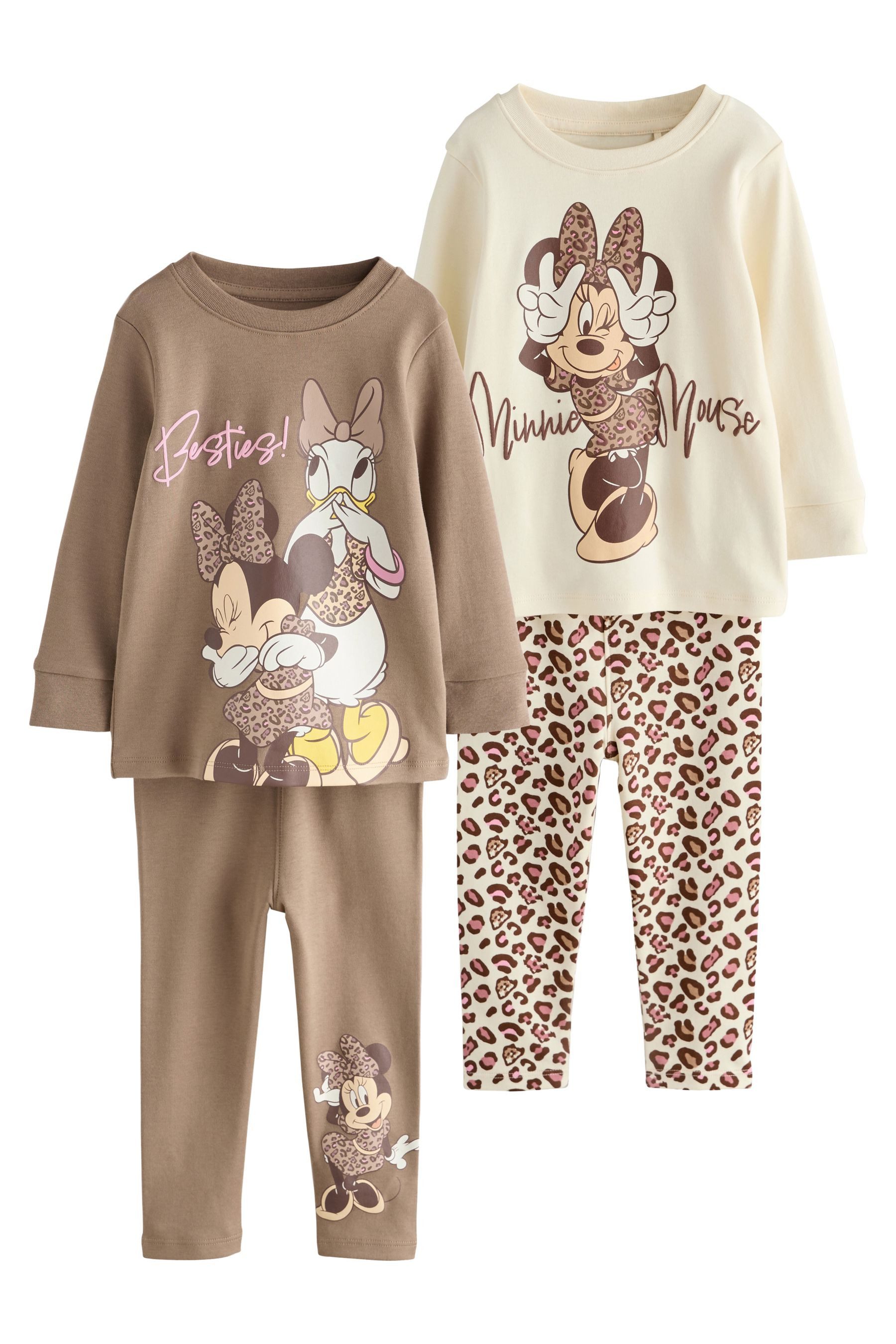 Next Pyjama 2er-Pack Snuggle Schlafanzüge, Minnie Mouse (4 tlg)