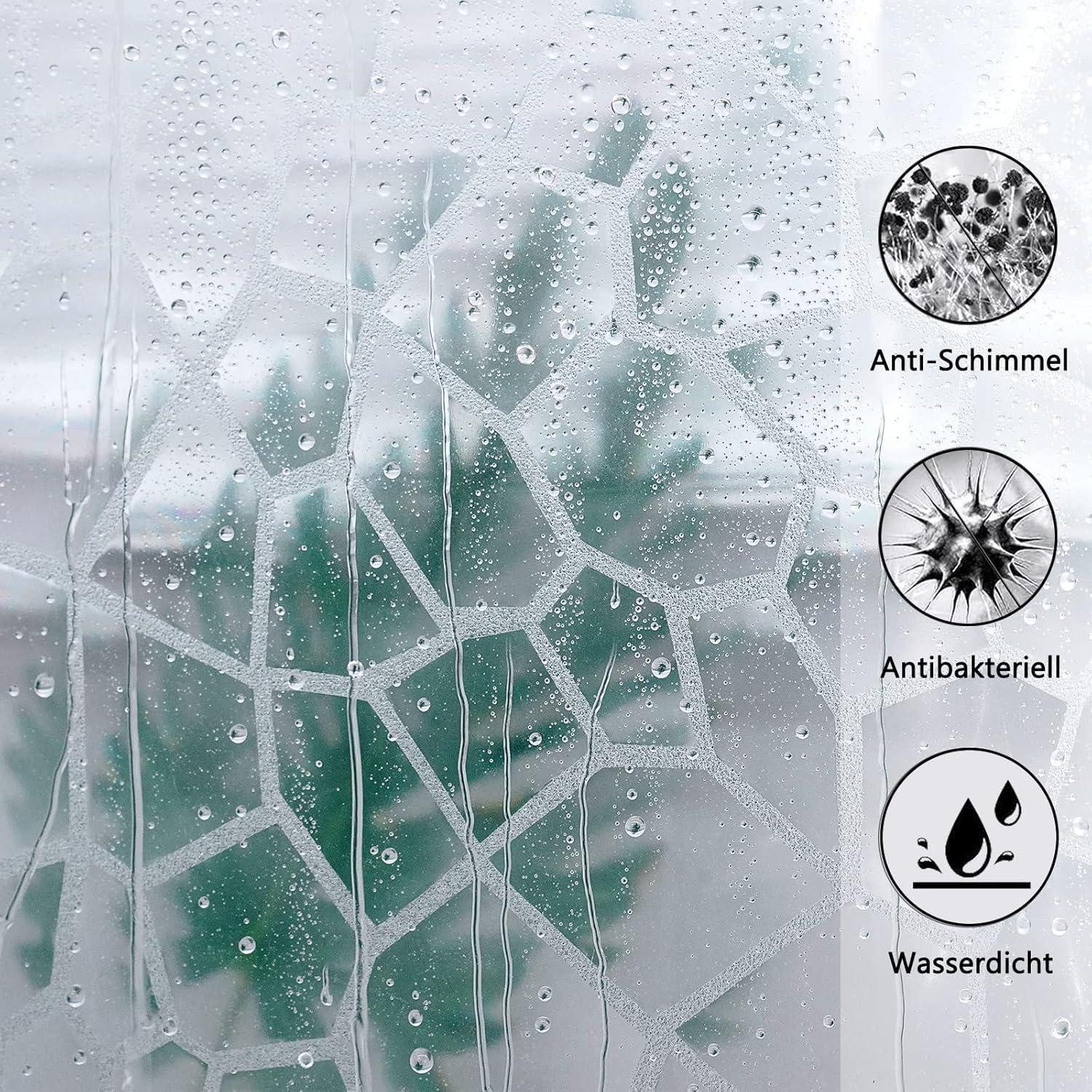 AooHome Duschvorhang Duschvorhang Lang 180x220cm Transparent Antischimmel Wasserdicht 5