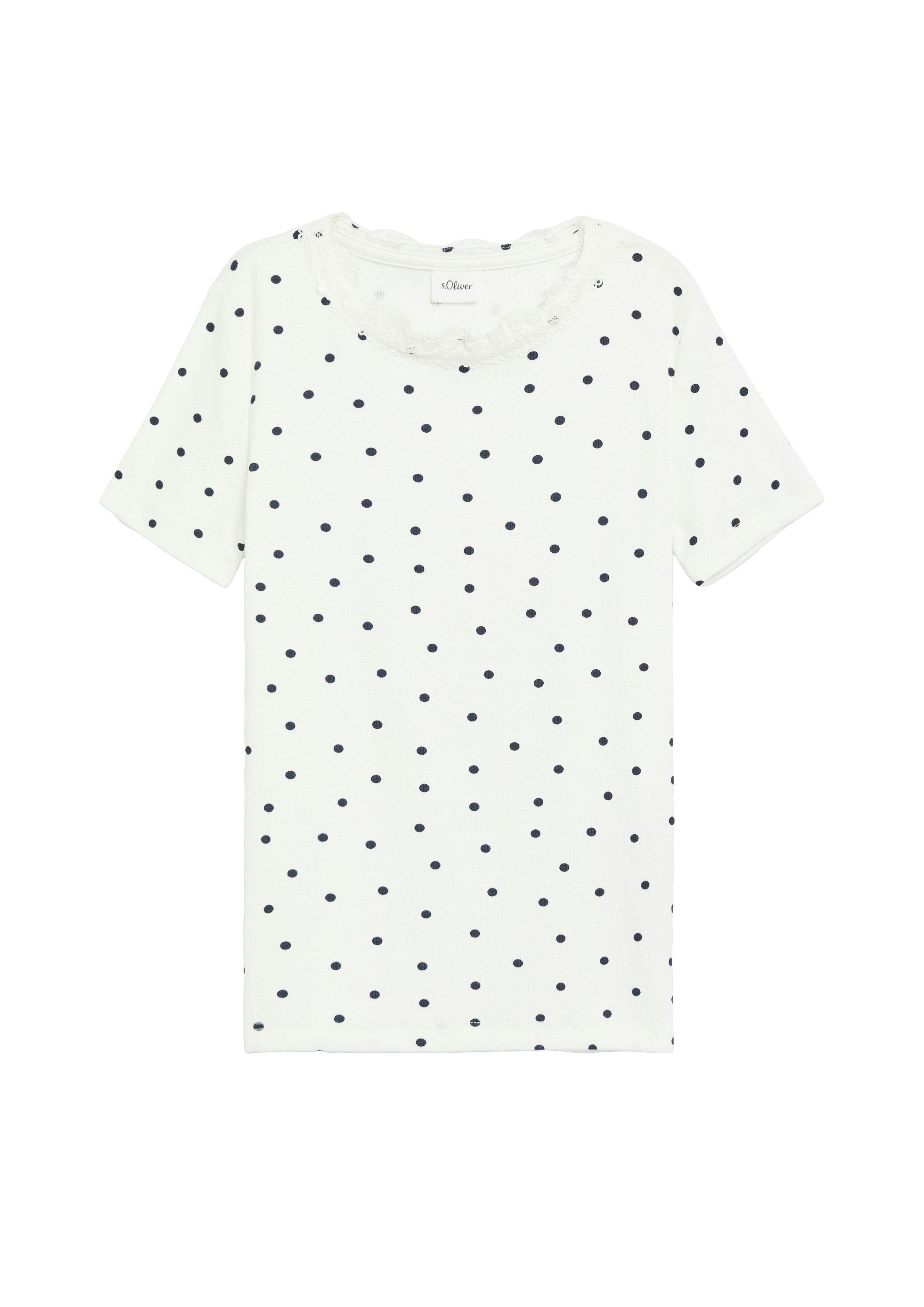 s.Oliver Junior Langarmshirt mit Print und Volant-Ansatz / für Girls