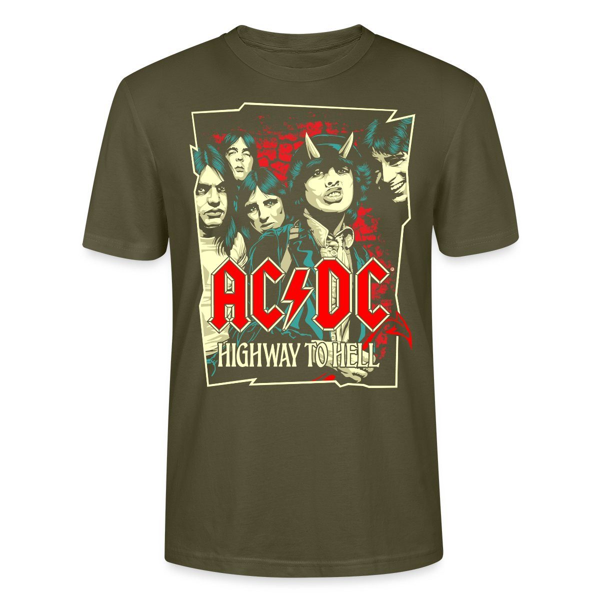 Spreadshirt T-Shirt AC/DC Bandlogo Bild Highway günstig online kaufen