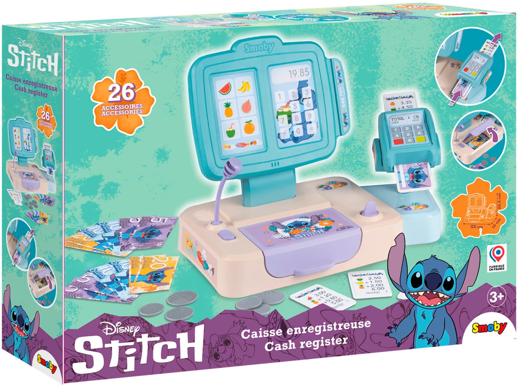 Smoby Spielkasse Spielzeug Spielwelt Shopping Stitch Supermarktkasse 760035 günstig online kaufen