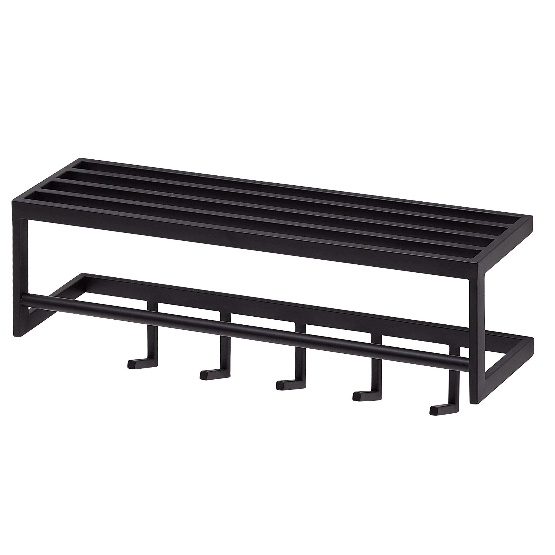 FINEBUY Wandgarderobe FB73701 (Metall Schwarz 70x20x20 günstig online kaufen