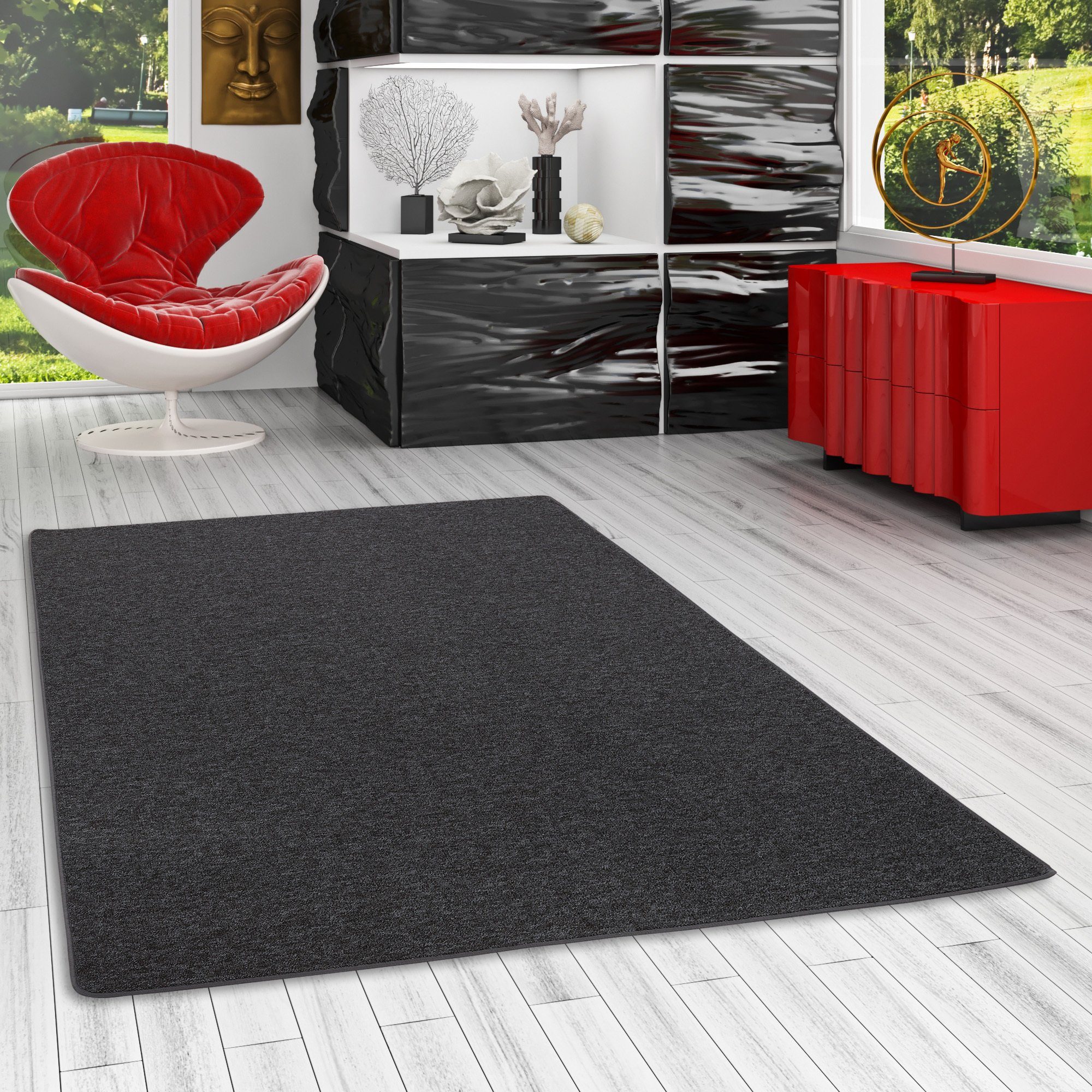 Snapstyle Veloursteppich Feinschlingen Velour Teppich Strong, günstig online kaufen