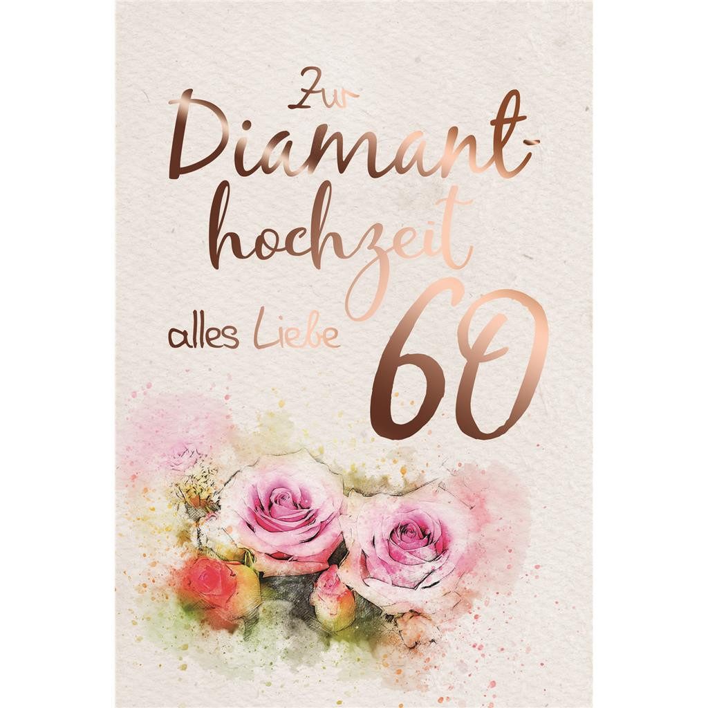 Skorpion Grußkarten Diamanthochzeit - 60. Hochzeitstag - Glückwunschkarte im Format 11,5