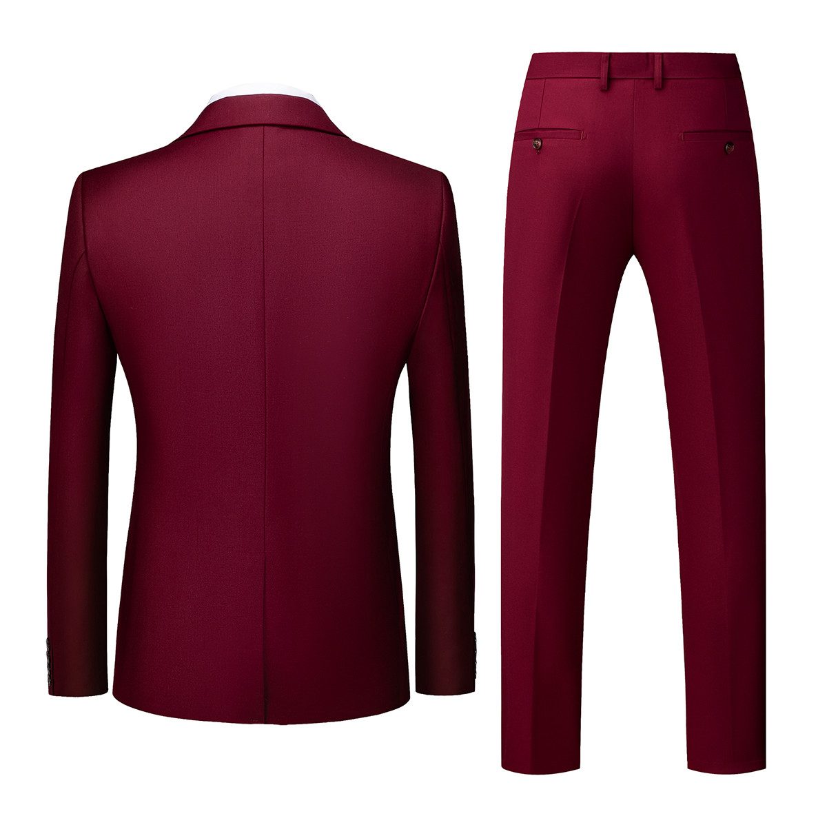 Allthemen Anzug (3 tlg) Herren Slim Fit Hochzeitsanzug komplett eleganter Anzugset