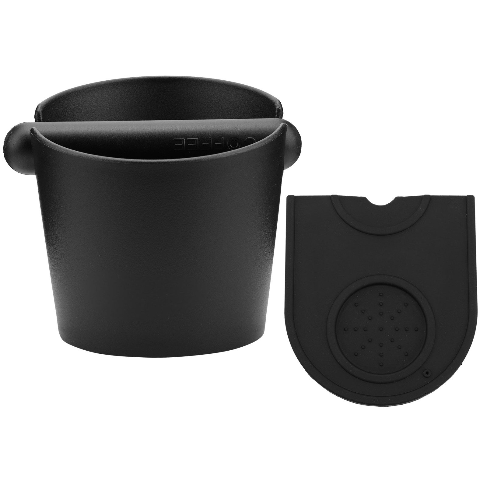 BlingBin Ausklopfbehälter Abschlagbehälter für Siebträgermaschine Zubehör, mit Stopfmatte, Espresso-Kaffeeklopfbox, langlebige Barista-Abklopfbox für Kaffeesatz
