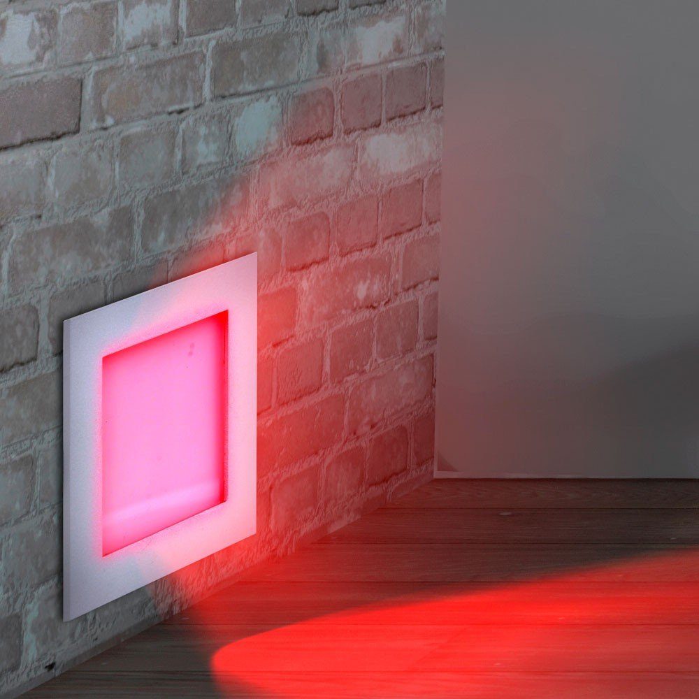 Licht Einbaustrahler, LED Rot, Einbau Dekoration LED-Leuchtmittel Strahler Deko verbaut, rot fest LED Highlight Panel näve