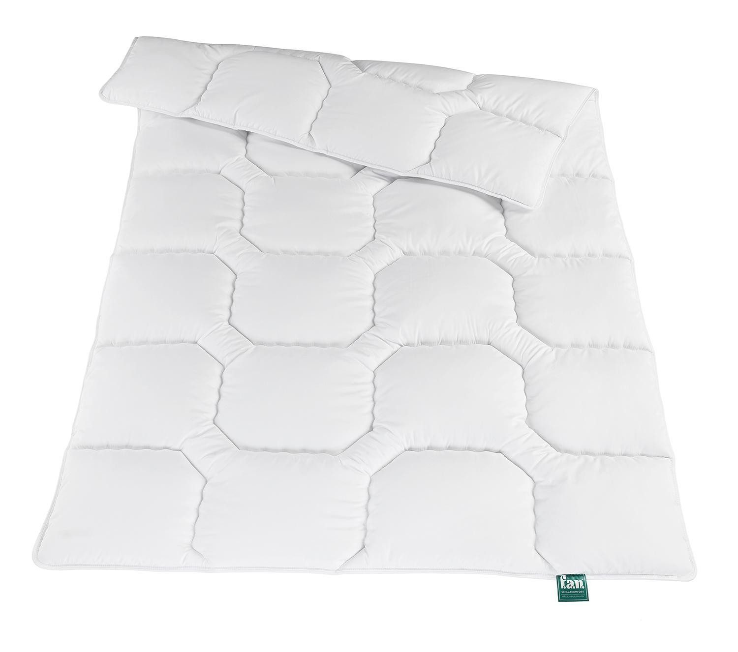 fan Microfaserbettdecke Duo-Steppbett ELISA, 135 x 200 cm, Weiß, Füllung: Markenhohlfaser, Bezug: Polyester, Made in Germany
