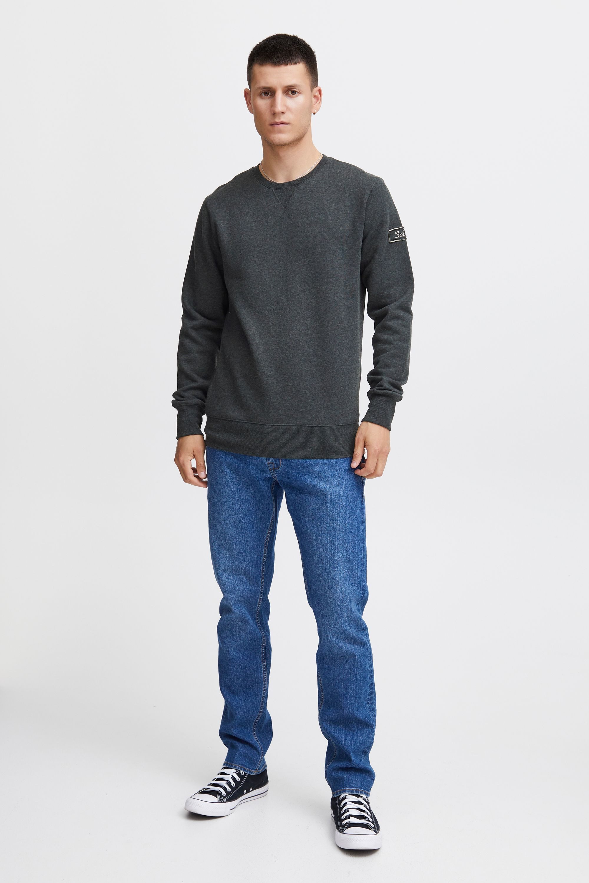 !Solid Sweatshirt SDTrip O-Neck Sweatpullover mit Fleece-Innenseite