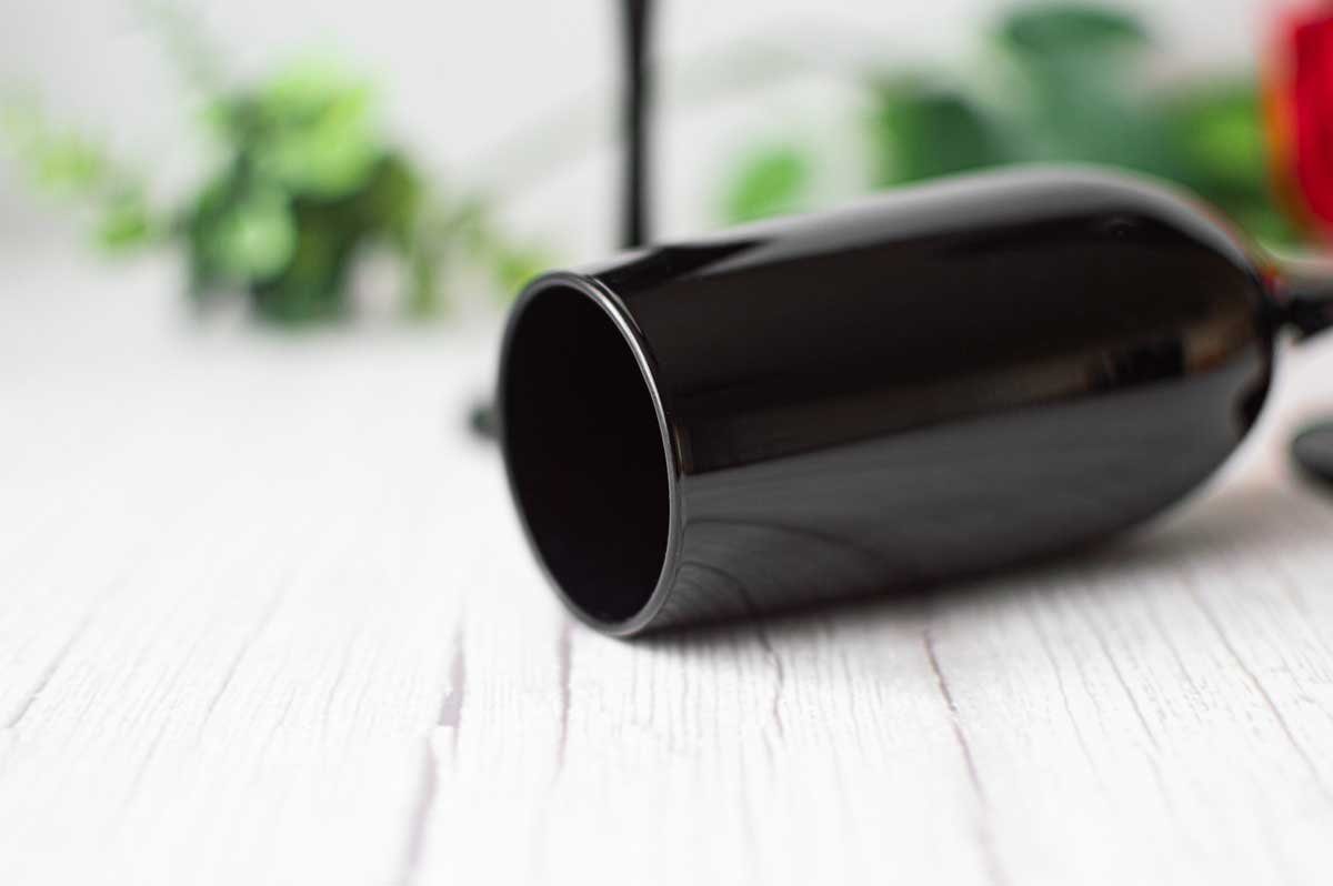 Sendez Sektglas 6 schwarze Sektgläser 200ml Sektkelche Sektglas Proseccoglas