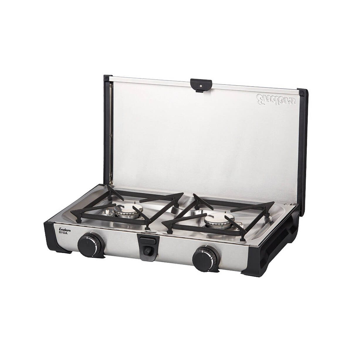 Enders® Gaskocher RYDA 2Z, (Set, inkl. 80 cm Gasschlauch und Transporttasche), für Gasflasche & Schraubkartusche, Zündsicherung